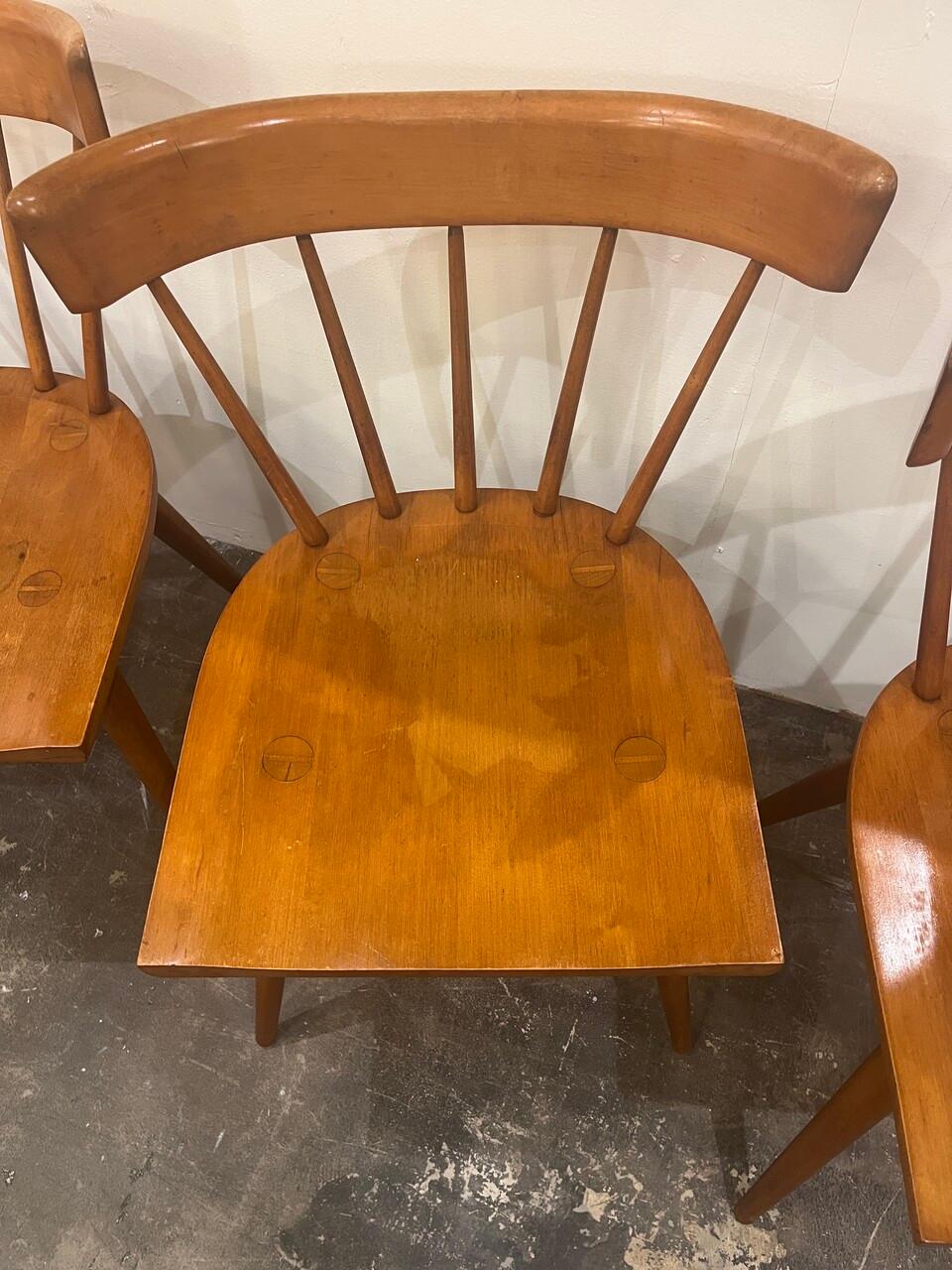 Set of  4 Paul Mccobb Planner Group Side Chairs In Good Condition For Sale In Houston, TX