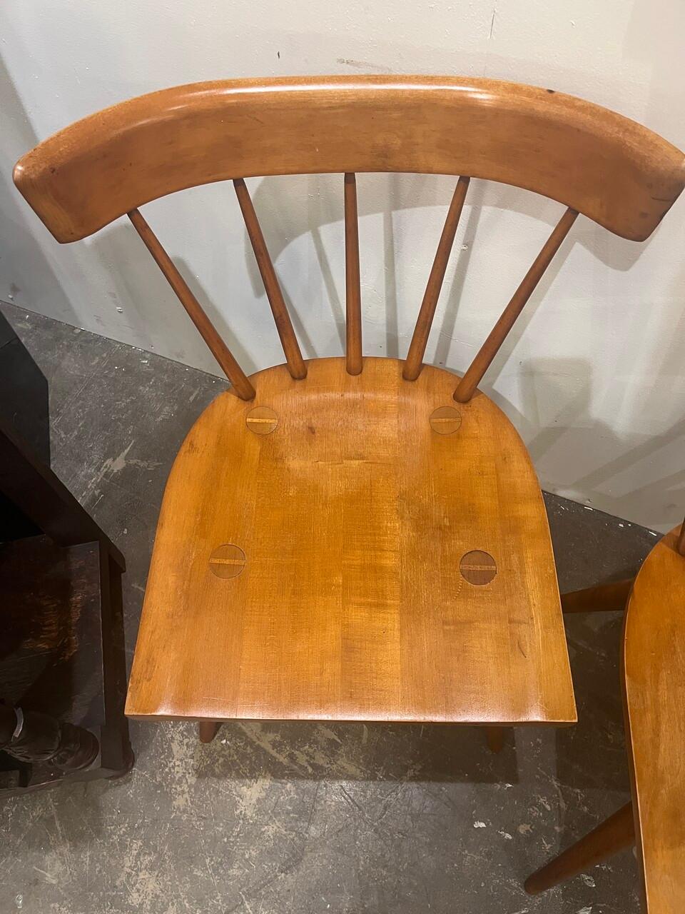 Wood Set of  4 Paul Mccobb Planner Group Side Chairs For Sale