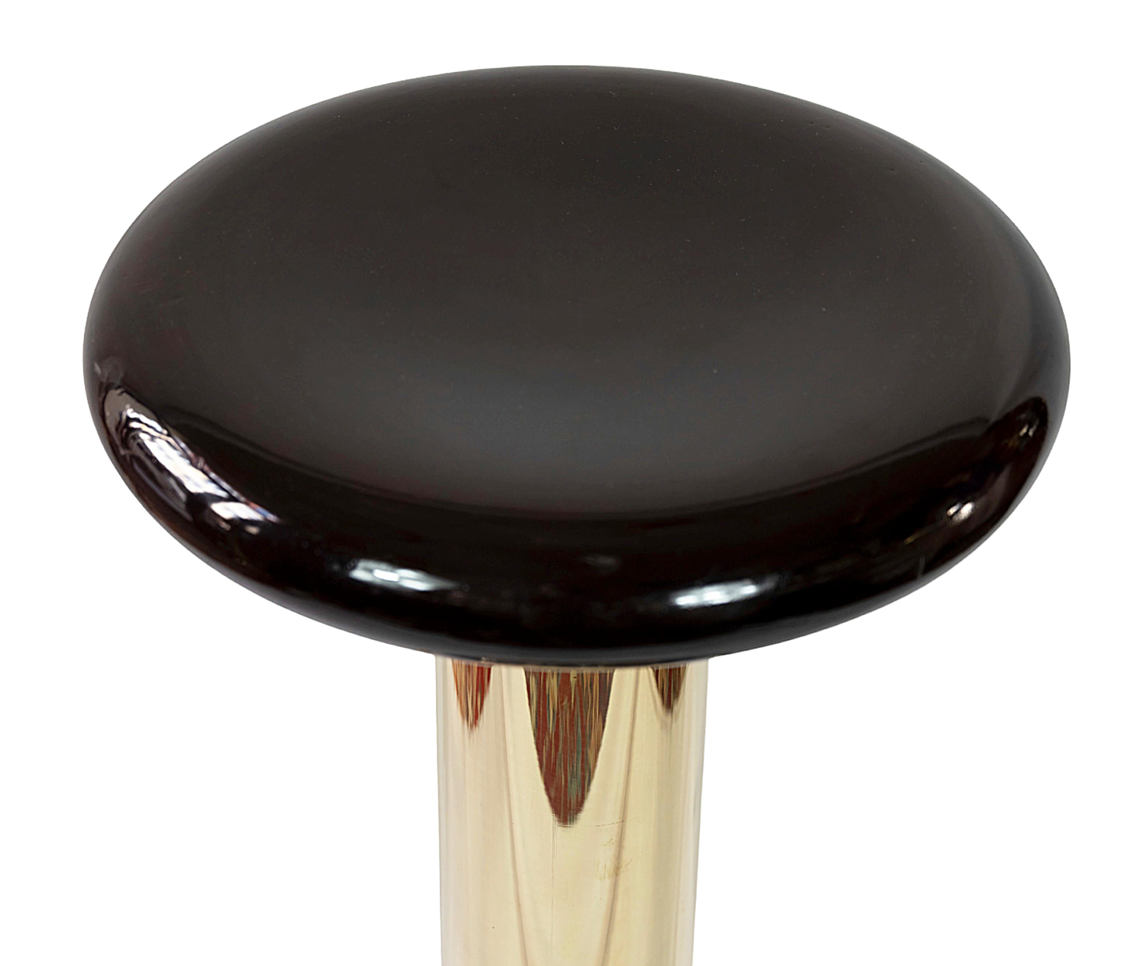 20ième siècle Ensemble de 4 pièces. Tabourets/chaises de bar de yacht italiens du milieu du siècle dernier