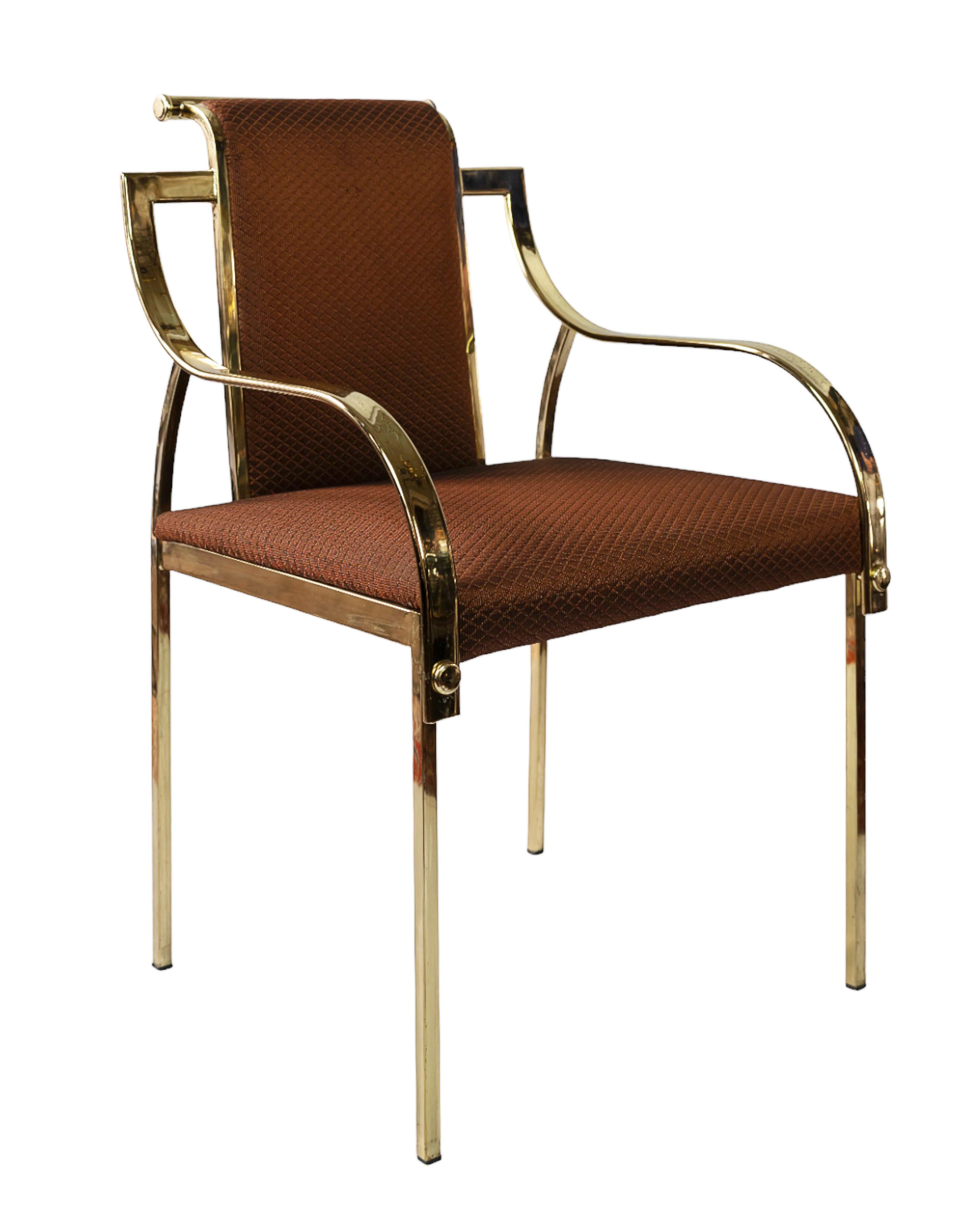 Mid-Century moderno Set di 4 pezzi. Sedie da pranzo in stile Romeo Rega/Maison Jansen della metà del secolo scorso in vendita
