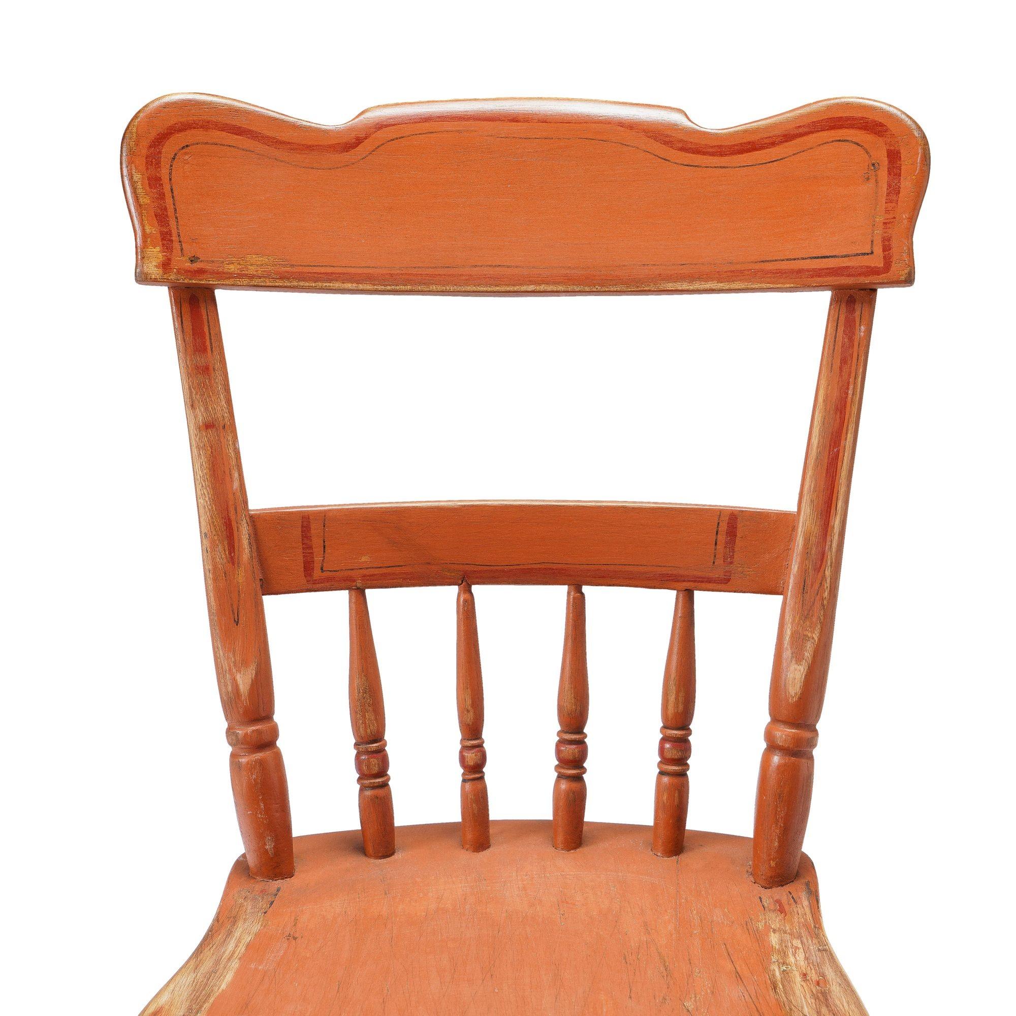 Ensemble de 4 chaises d'appoint Pennsylvanie à dossier demi-fuselé, C.I.C. 1840 en vente 4