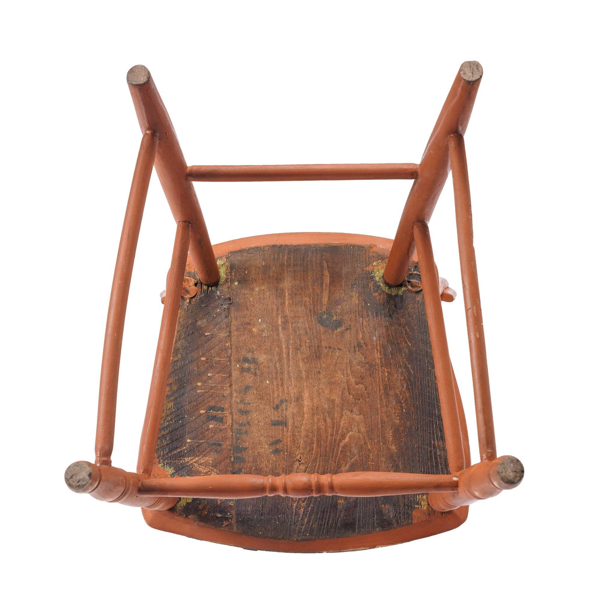 Ensemble de 4 chaises d'appoint Pennsylvanie à dossier demi-fuselé, C.I.C. 1840 en vente 7