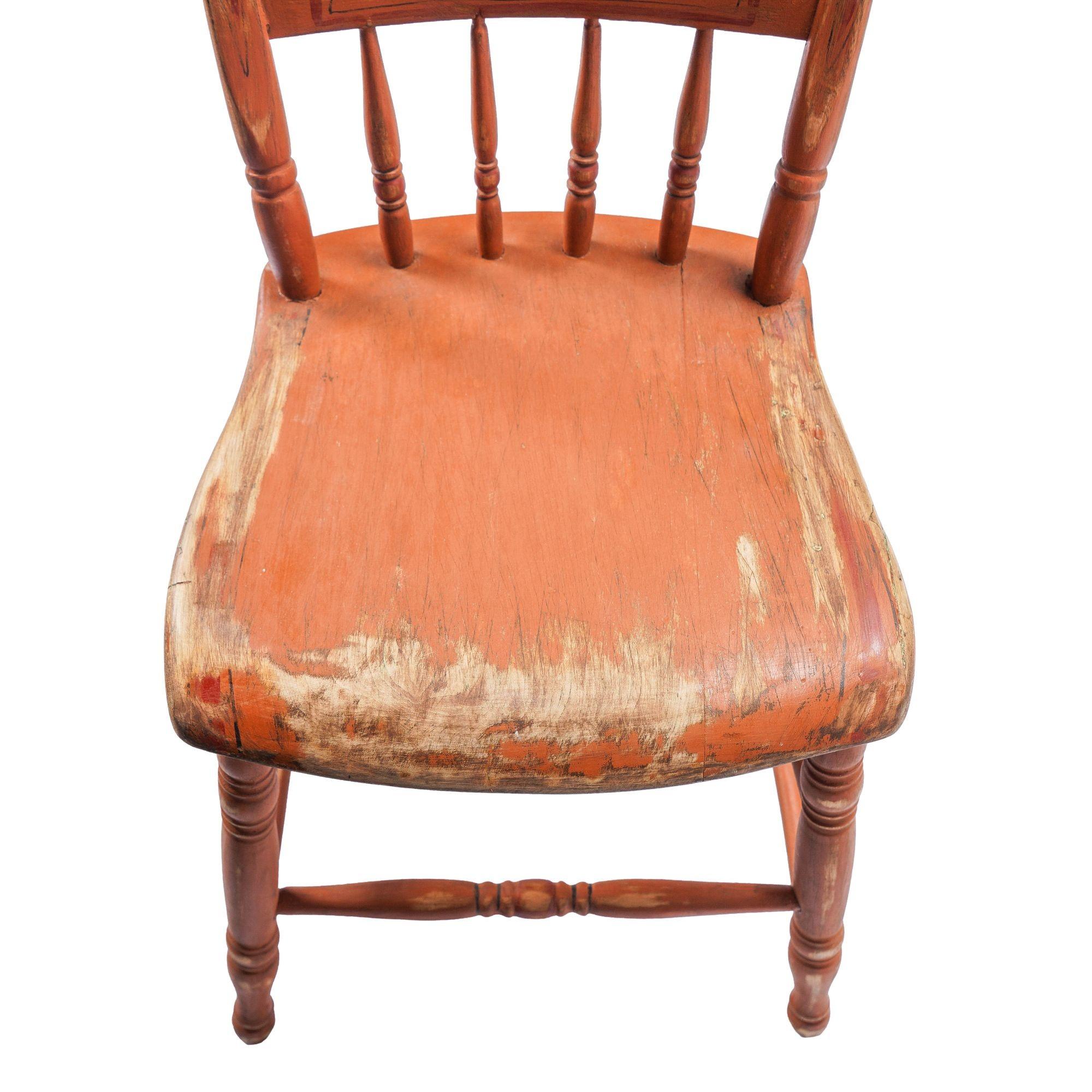 Ensemble de 4 chaises d'appoint Pennsylvanie à dossier demi-fuselé, C.I.C. 1840 en vente 9