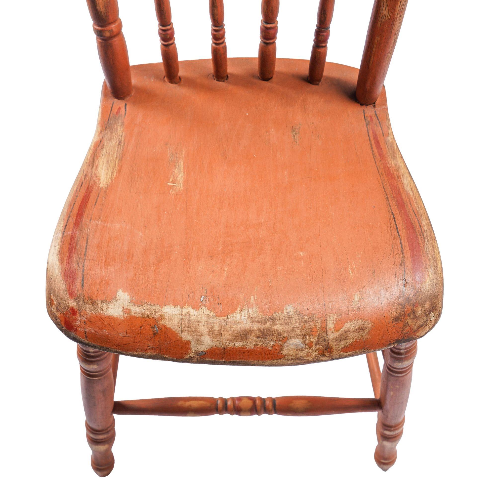 Ensemble de 4 chaises d'appoint Pennsylvanie à dossier demi-fuselé, C.I.C. 1840 en vente 12