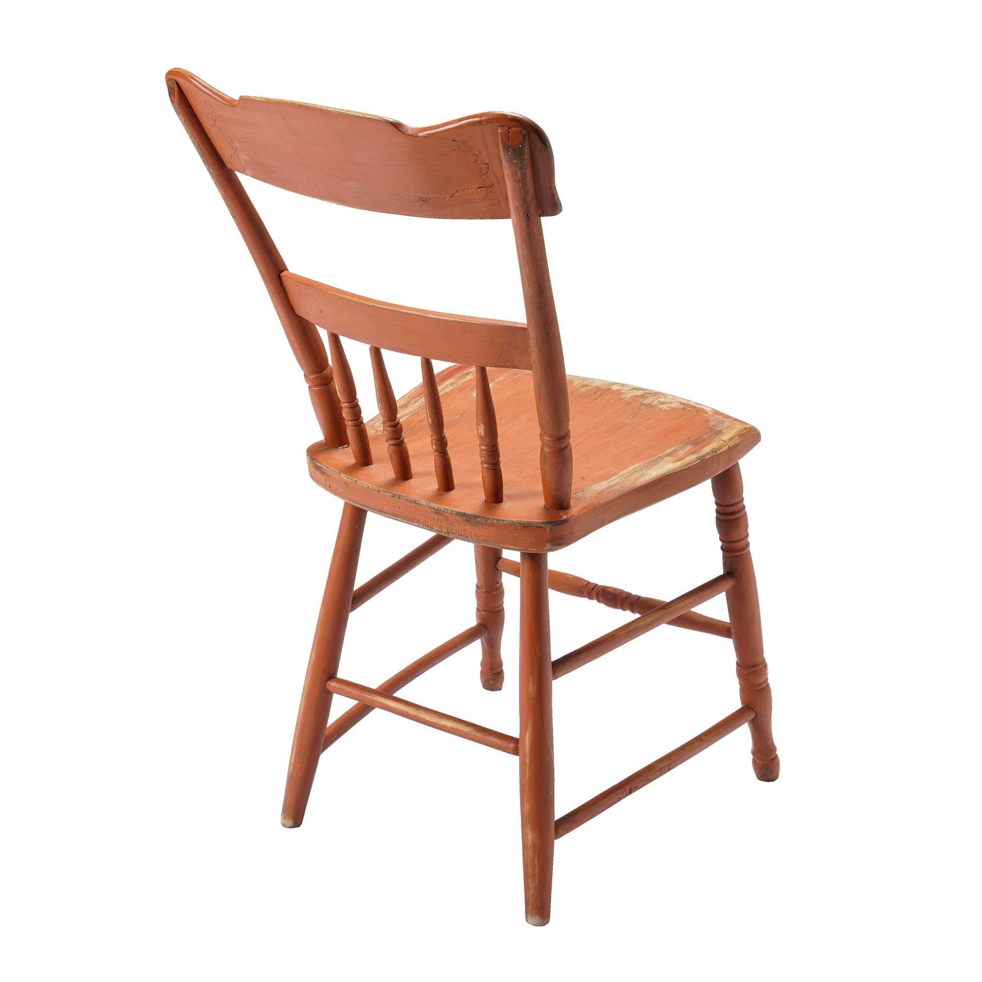Ensemble de 4 chaises d'appoint Pennsylvanie à dossier demi-fuselé, C.I.C. 1840 en vente 1