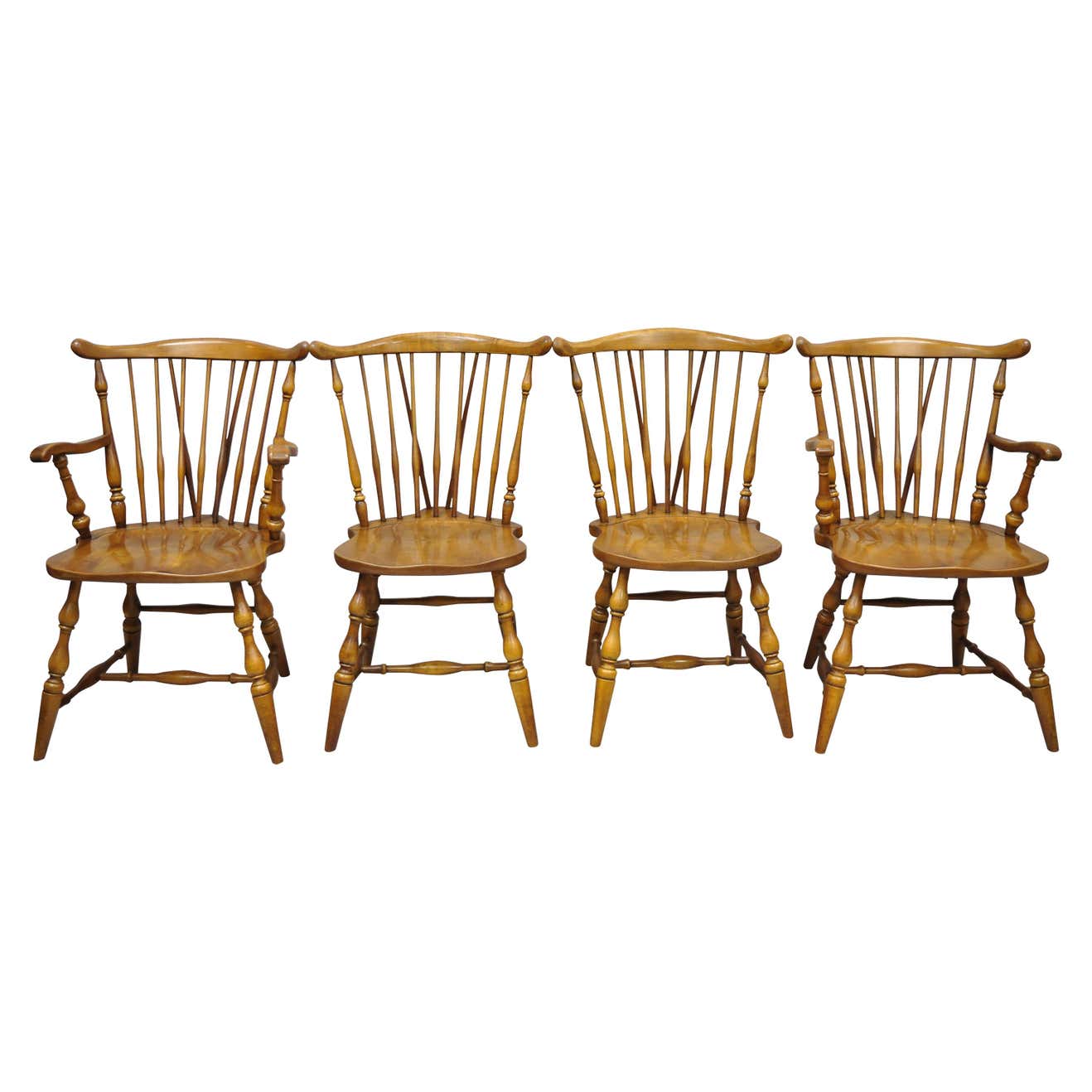 Set of 4 Pennsylvania House Rock Maple Wood Colonial Windsor Dining ...