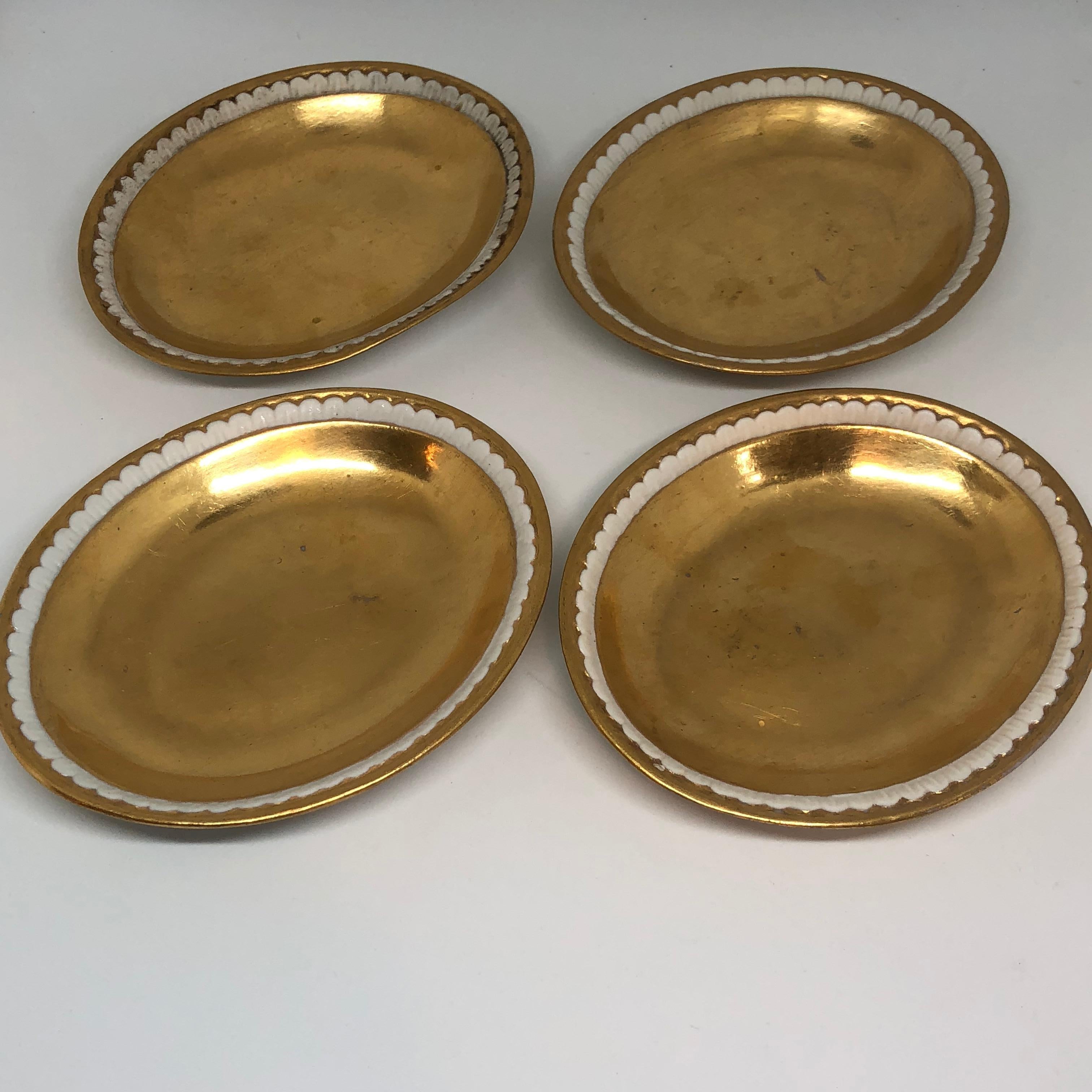 Two Pairs of Period Empire Bisque Porcelain And Gilt Swan Cups 6