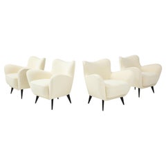 Set of 4 'Perla' Armchairs by Giulia Veronesi for ISA Bergamo, Italy, 1952
