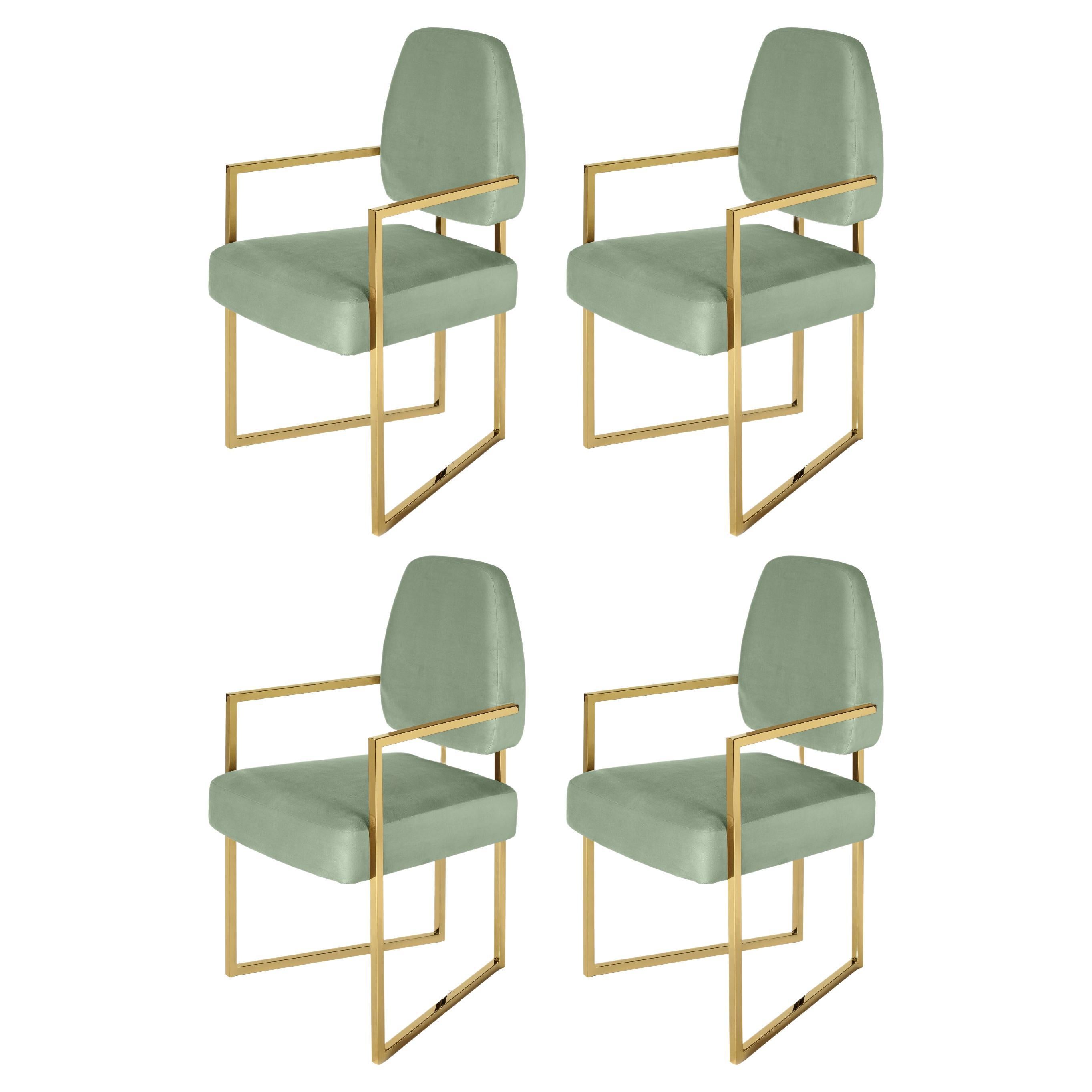 Set of 4 Perspective Dining Chair by InsidherLand For Sale