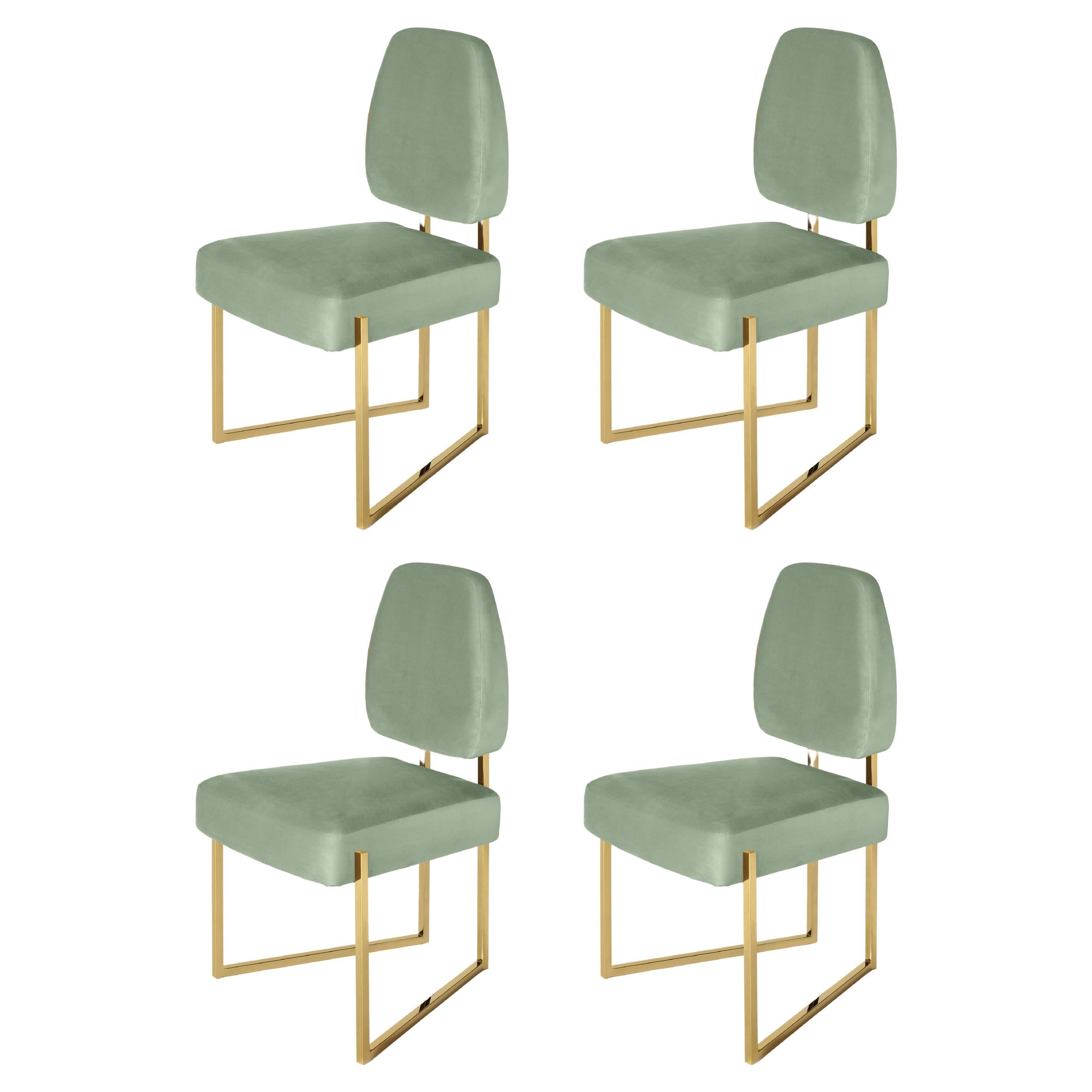 Set of 4 Perspective Dining Chair II by InsidherLand For Sale