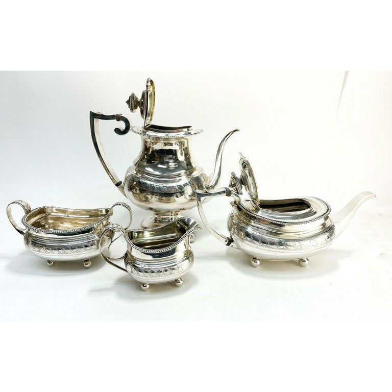 Set of 4 Peter Ann William Bateman London Sterling Silver Serving Pieces, 1815 In Good Condition For Sale In Gardena, CA