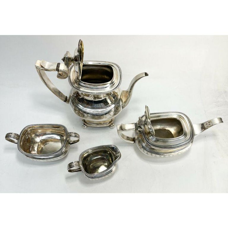 19th Century Set of 4 Peter Ann William Bateman London Sterling Silver Serving Pieces, 1815 For Sale