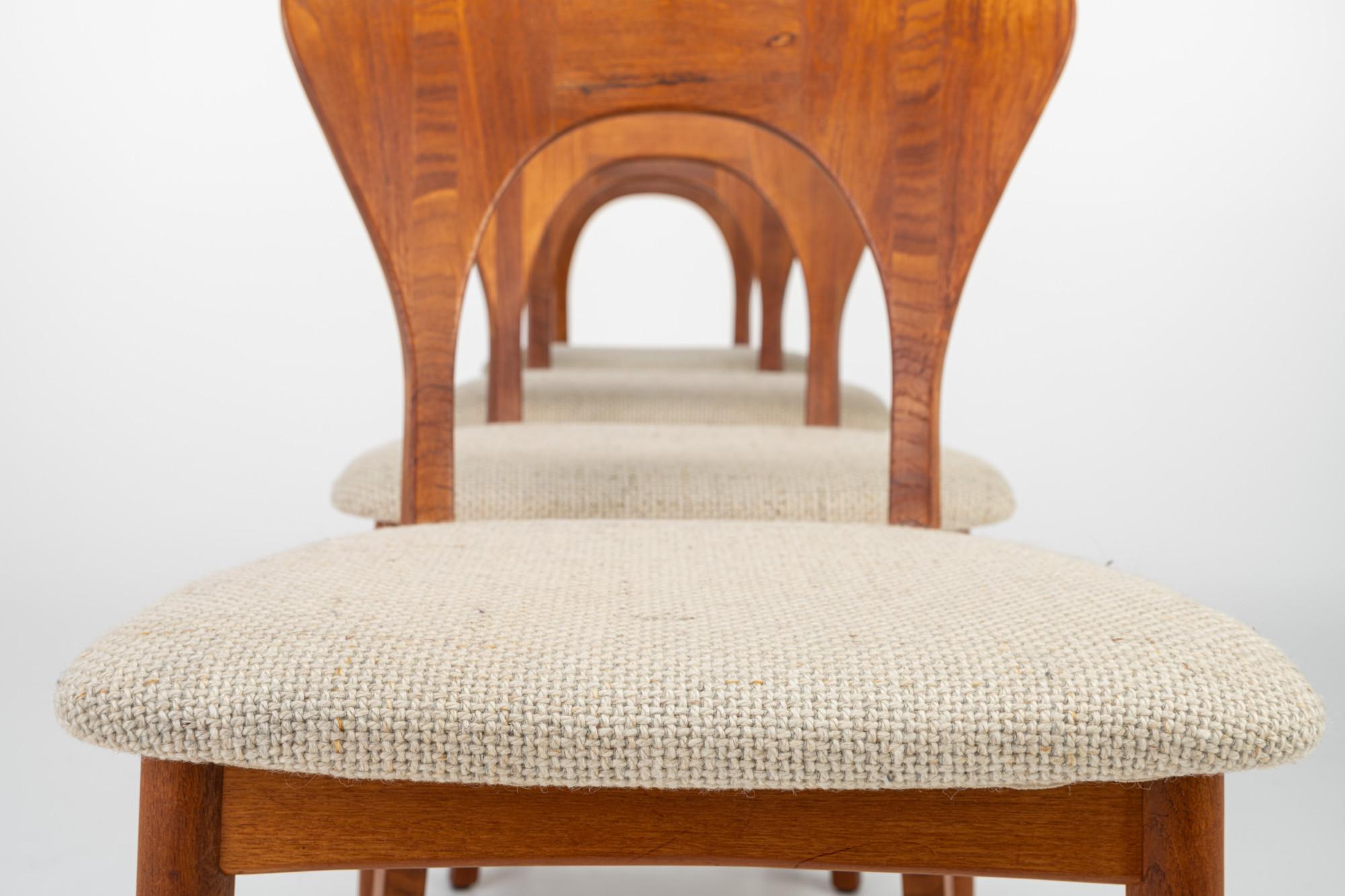 20th Century Set of 4 'Peter' dining chairs by Niels Koefoed for Koefoed's Hornslet, Denmark
