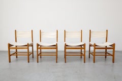 Juego de 4 sillas Safari de Peter Ole Schiønning para Niels Eilersen, c. 1960