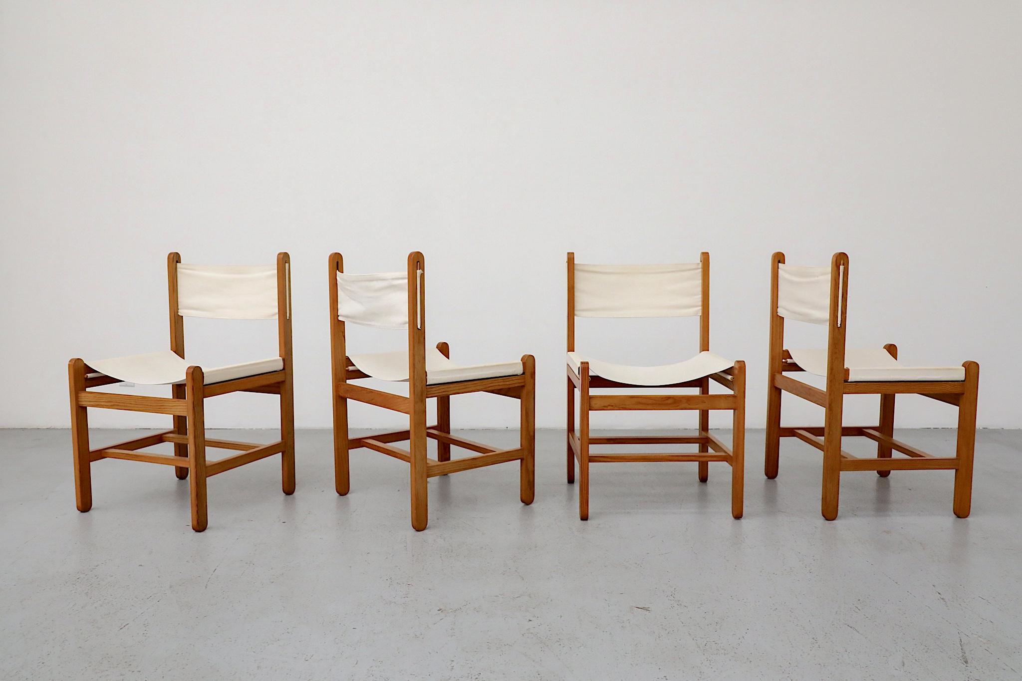 Set of 4 Peter Ole Schiønning Safari Chairs for Niels Eilersen, c. 1960s For Sale 13