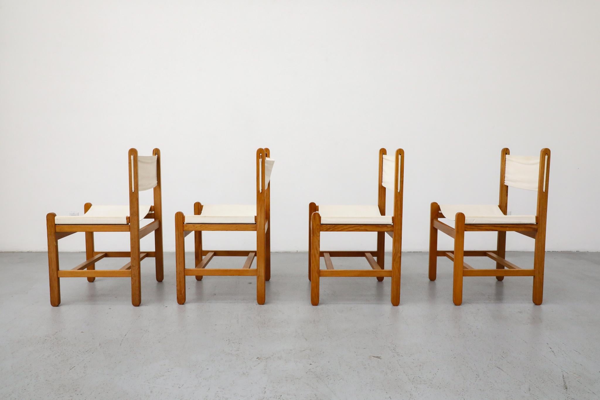 Danish Set of 4 Peter Ole Schiønning Safari Chairs for Niels Eilersen, c. 1960s For Sale