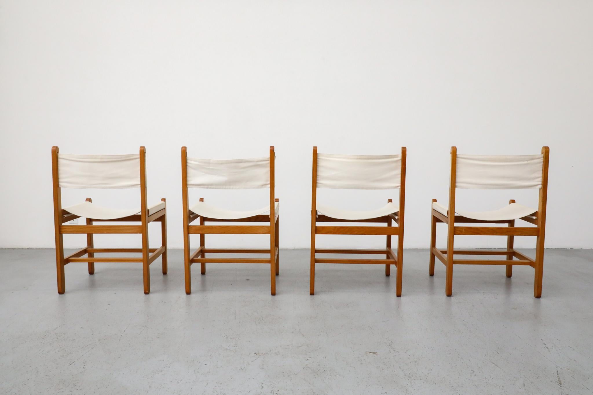 Mid-20th Century Set of 4 Peter Ole Schiønning Safari Chairs for Niels Eilersen, c. 1960s For Sale