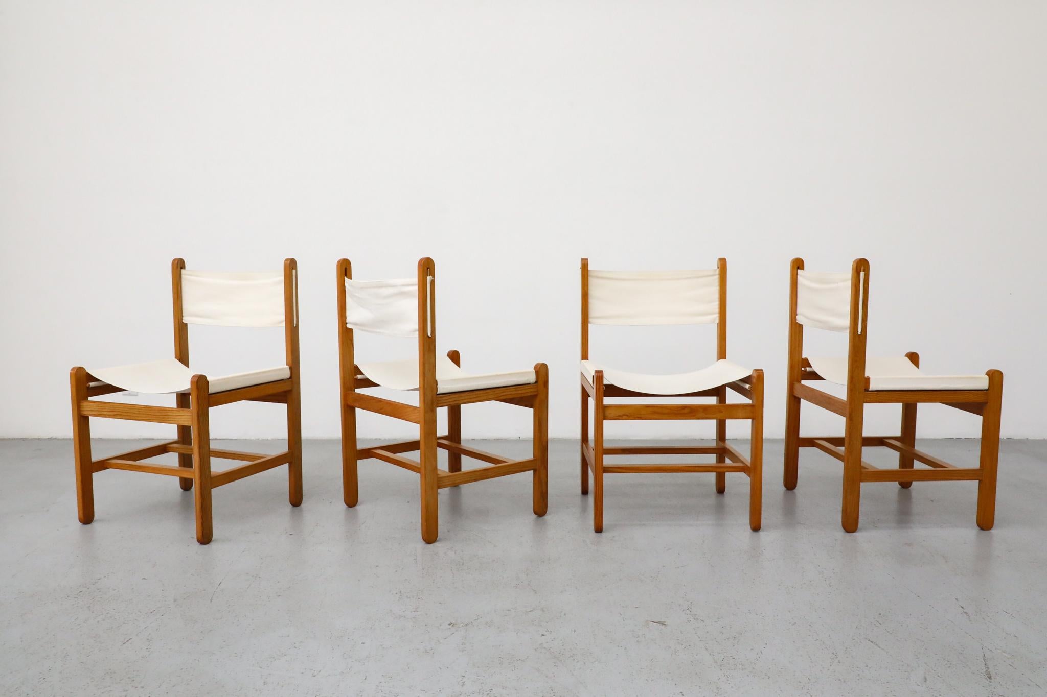 Set of 4 Peter Ole Schiønning Safari Chairs for Niels Eilersen, c. 1960s For Sale 1
