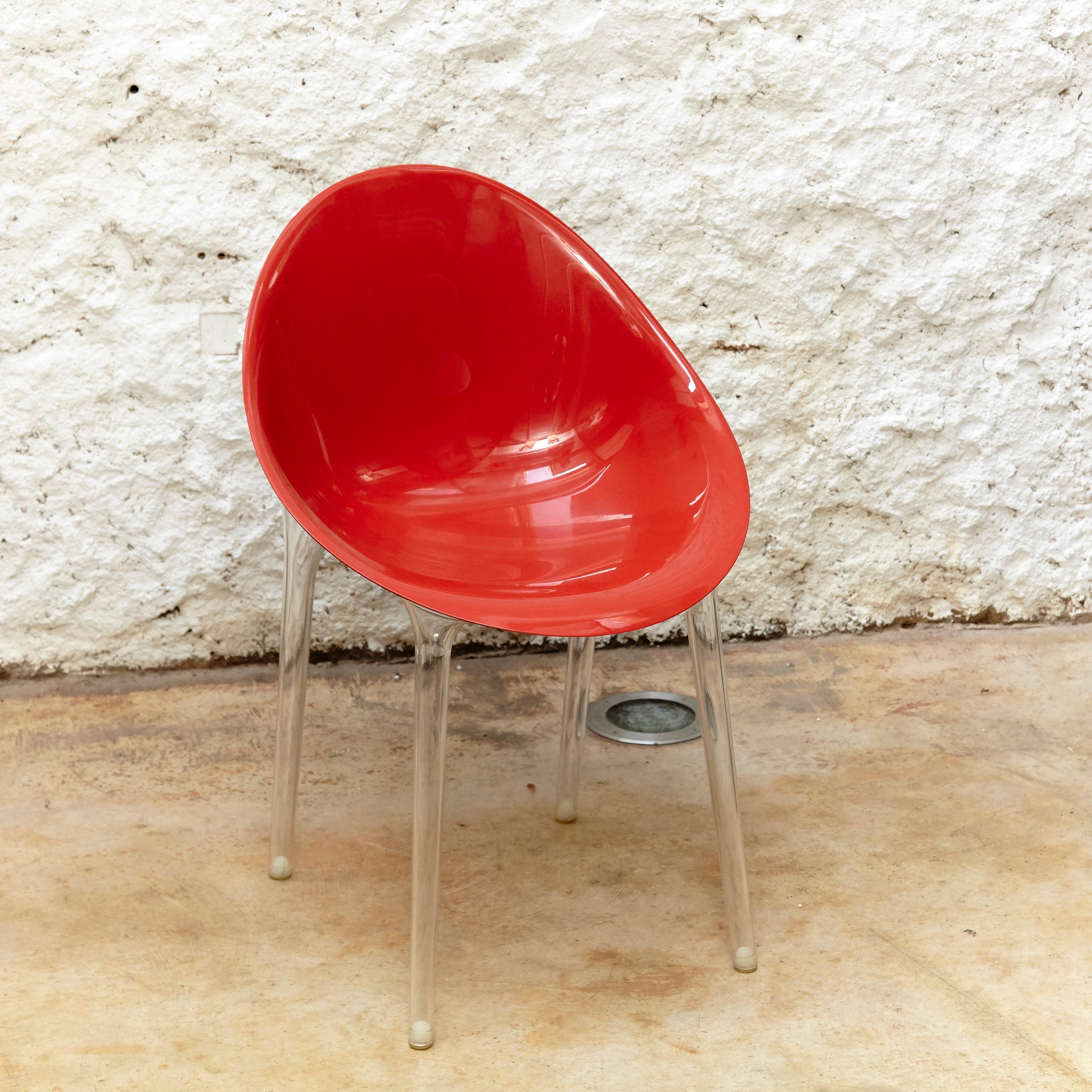 Set of 4 Philippe Starck Impossible Chair Red by Kartell, circa 2008 In Good Condition In Barcelona, Barcelona