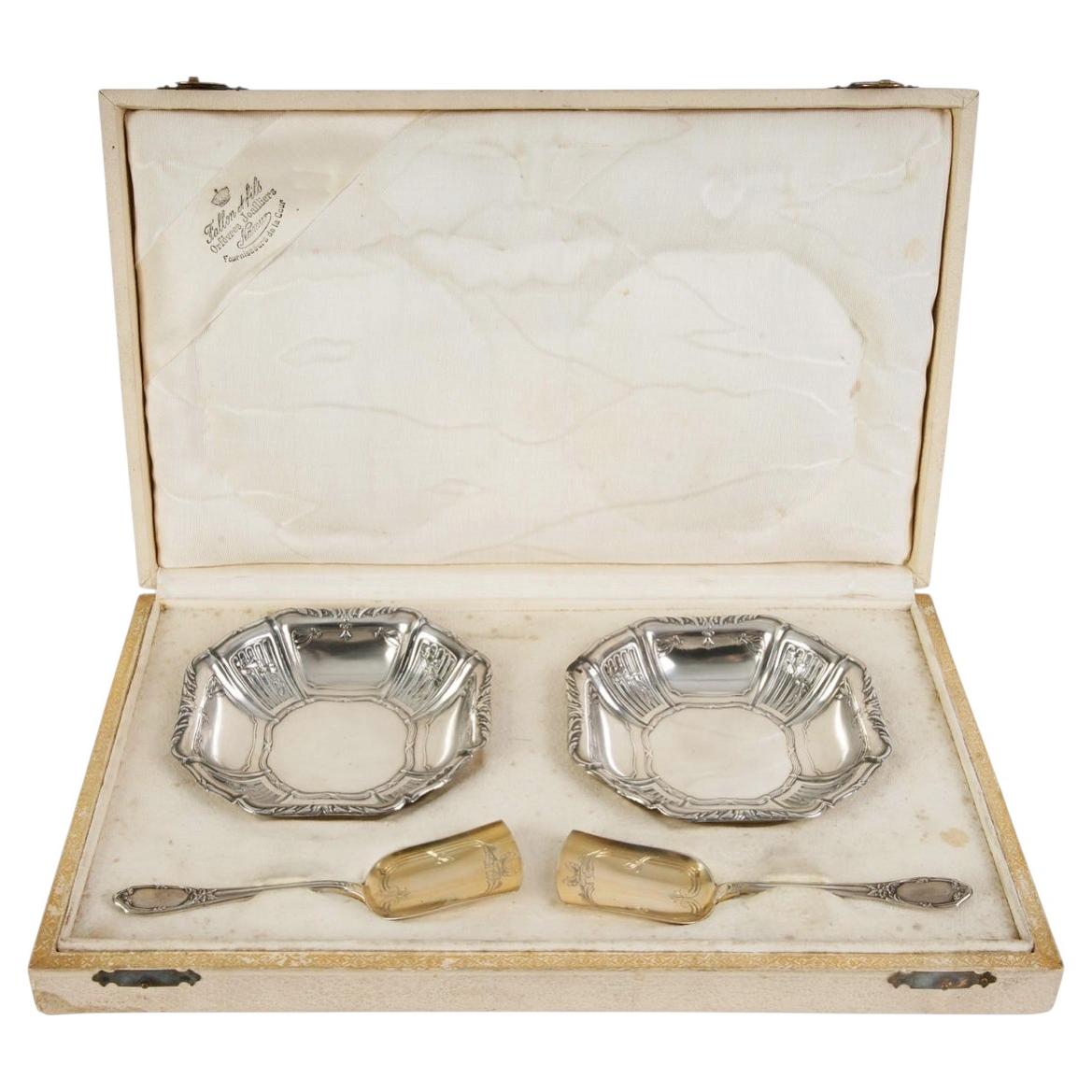 Set of 4 Piece Silver Serving, Germany by Wilhelm Binder, End of 19th Century For Sale