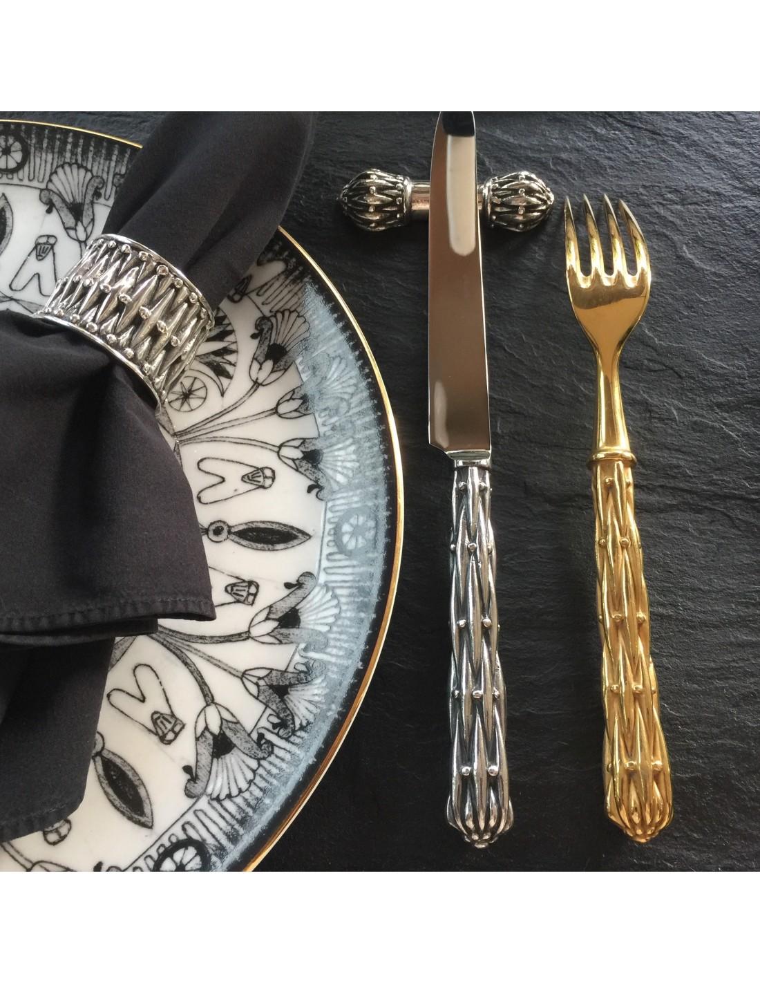 Set aus 4 Stücken in Silber (Bronze) im Angebot