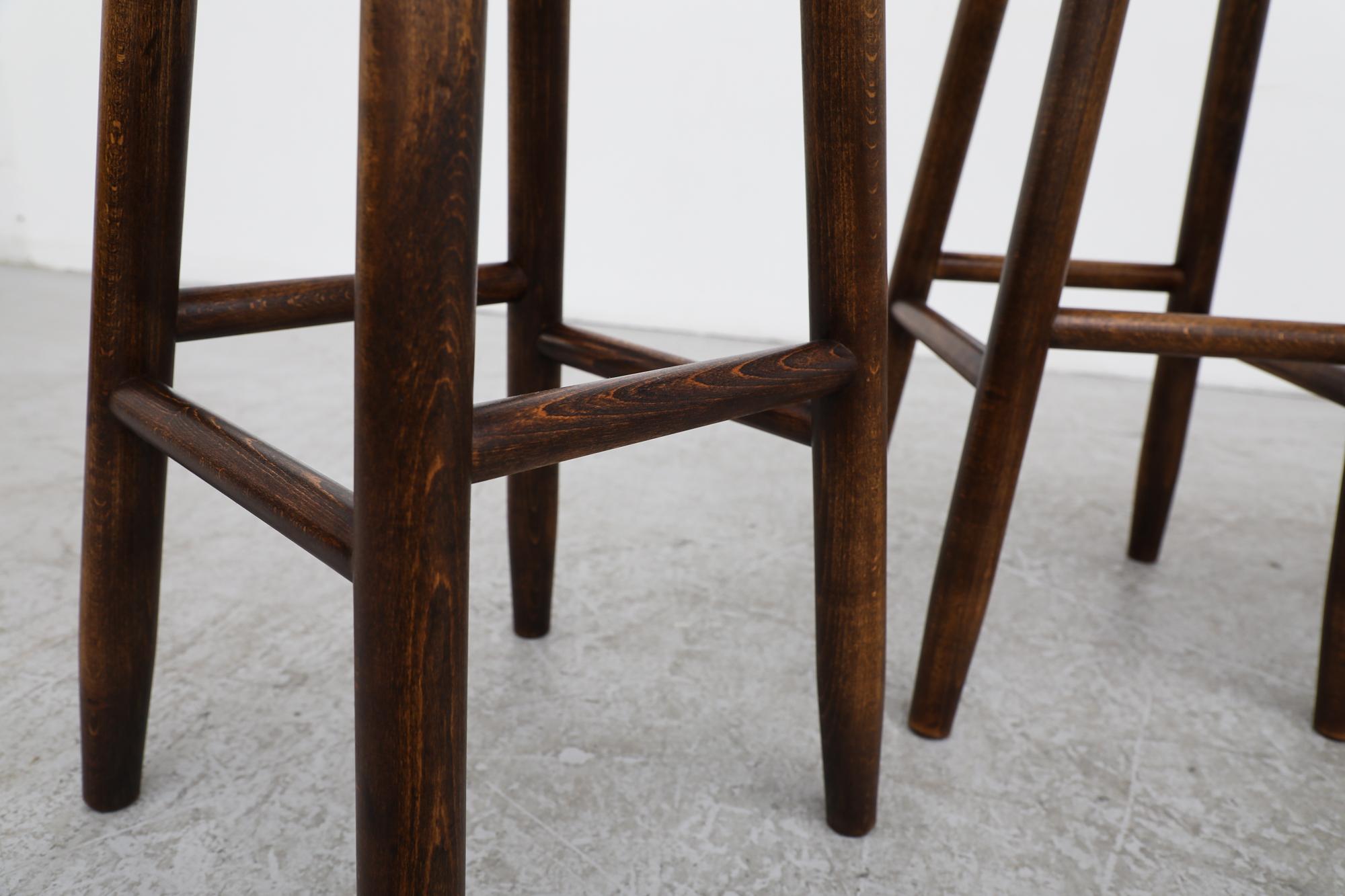 Set of 4 Pierre Chapo Inspired Bar Stools with Small Handle Cut-Out 4