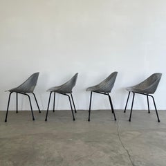 Set of 4 Pierre Guariche Aluminum Chairs, 1950s France
