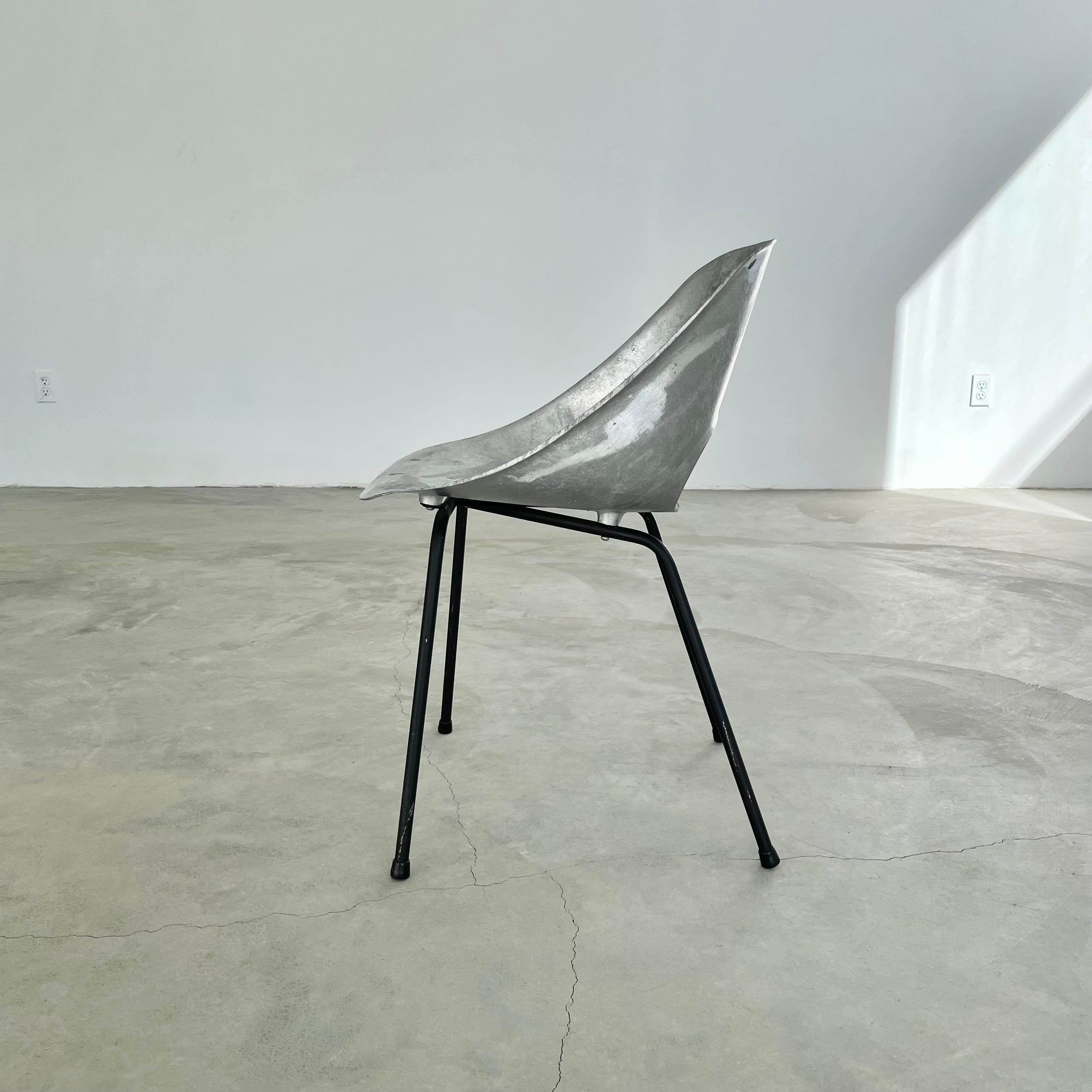 Set of 4 Pierre Guariche Aluminum Chairs For Sale 7