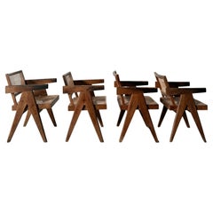 Juego de 4 sillas de oficina Pierre Jeanneret PJ-SI-28-B