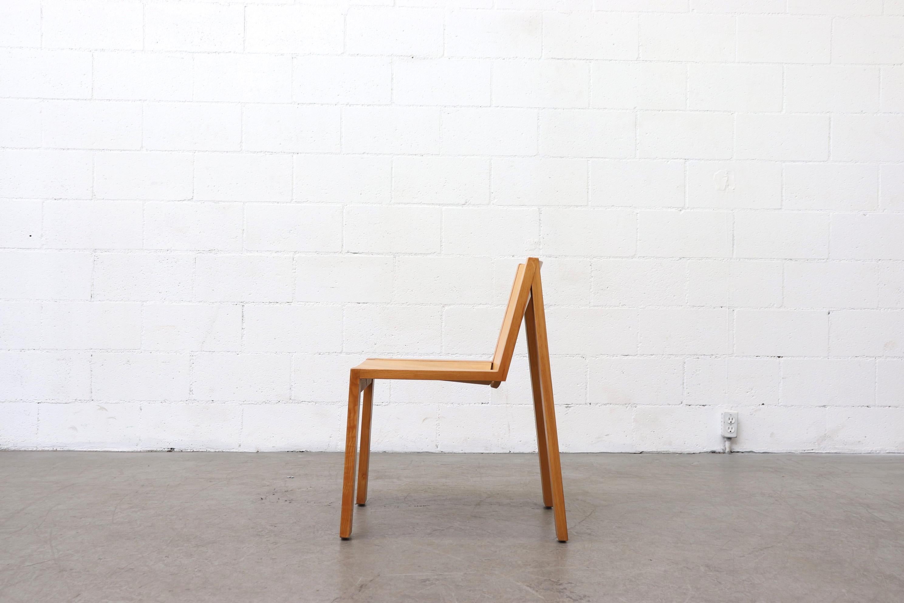 Dutch Set of 4 Pierre Mazairak for Pastoe Pine Dining Chairs