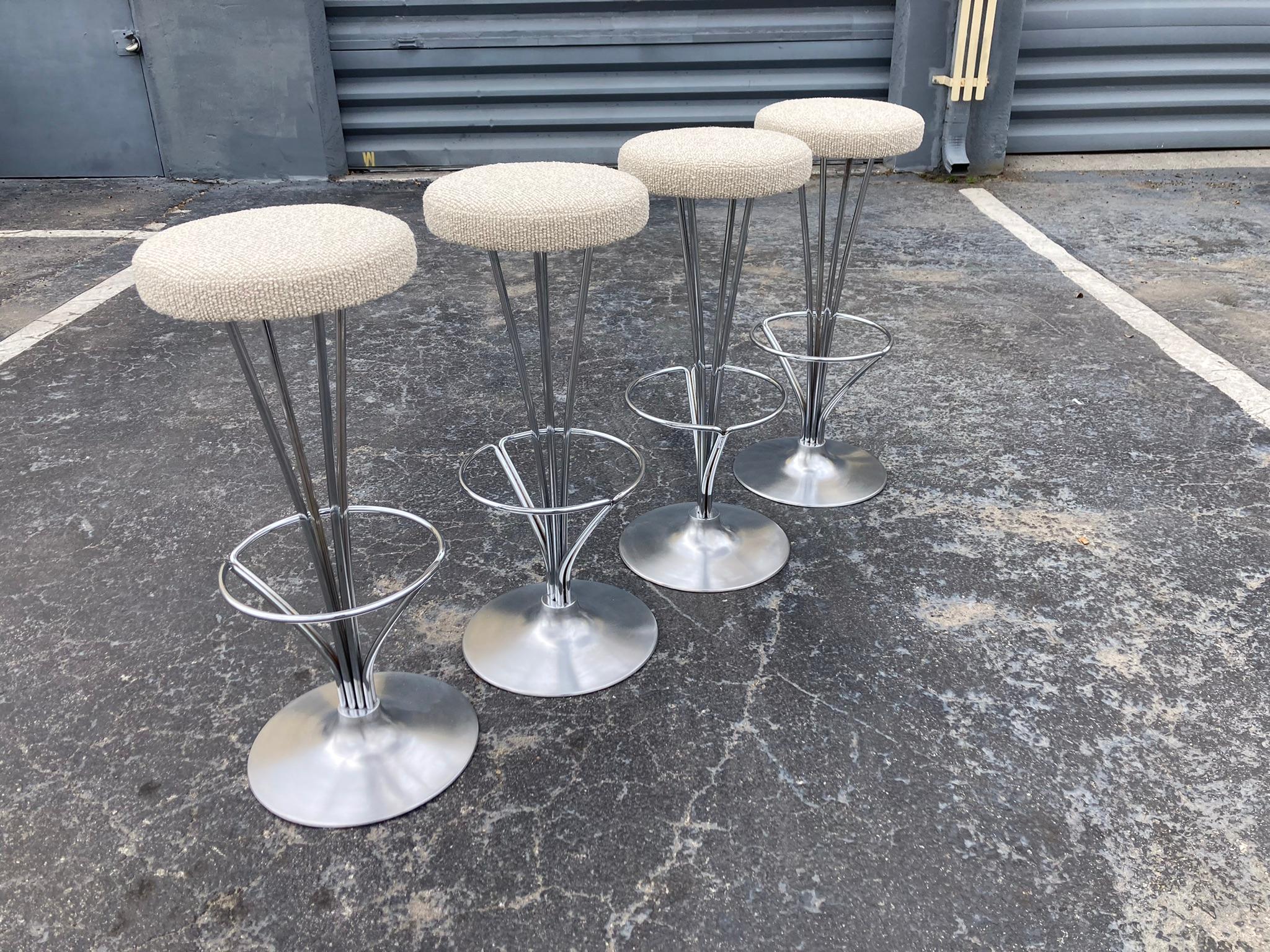 Set of 4 Piet Hein Bar Stools for Fritz Hansen, Denmark 3