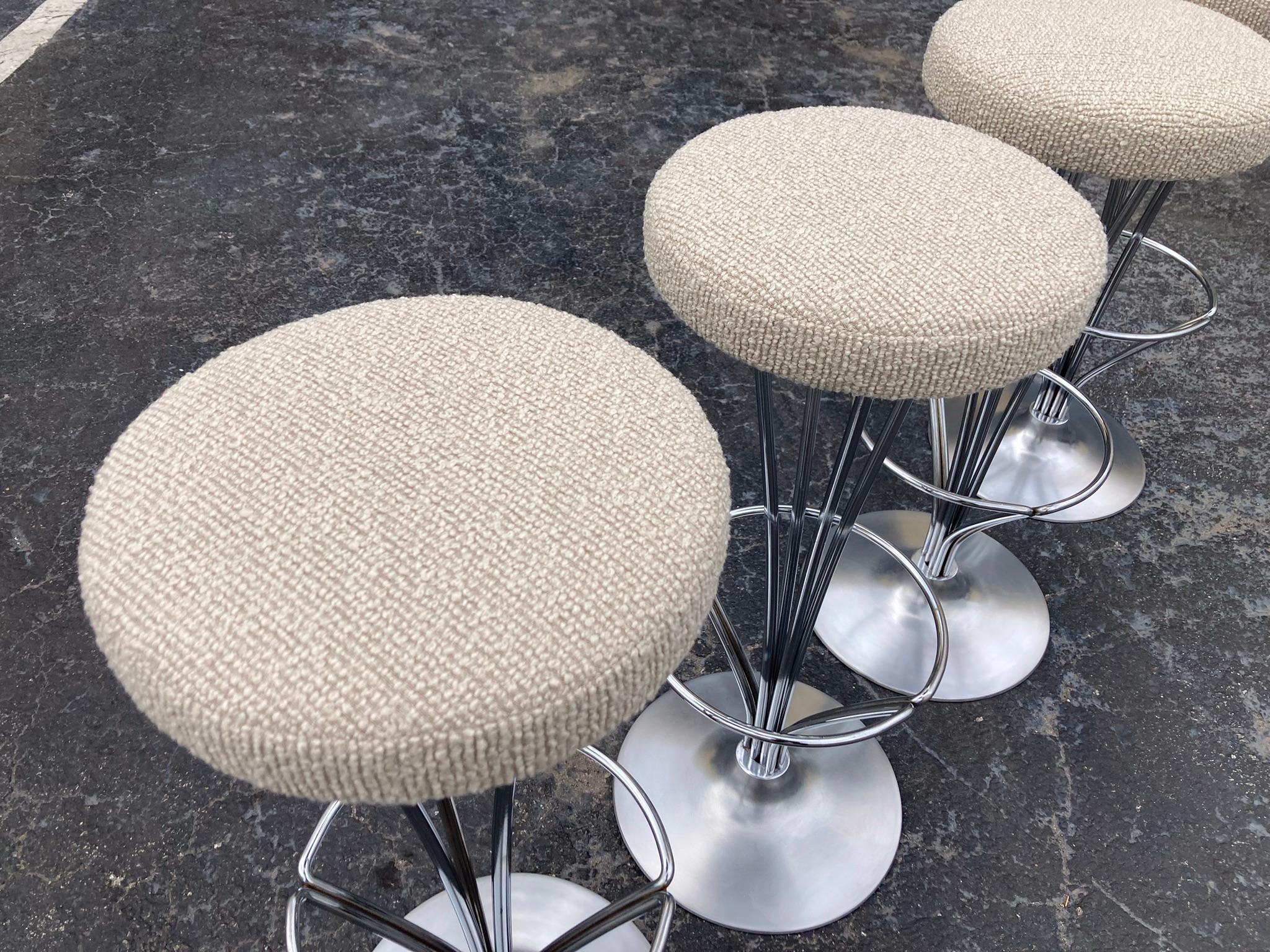 Set of 4 Piet Hein Bar Stools for Fritz Hansen, Denmark 5