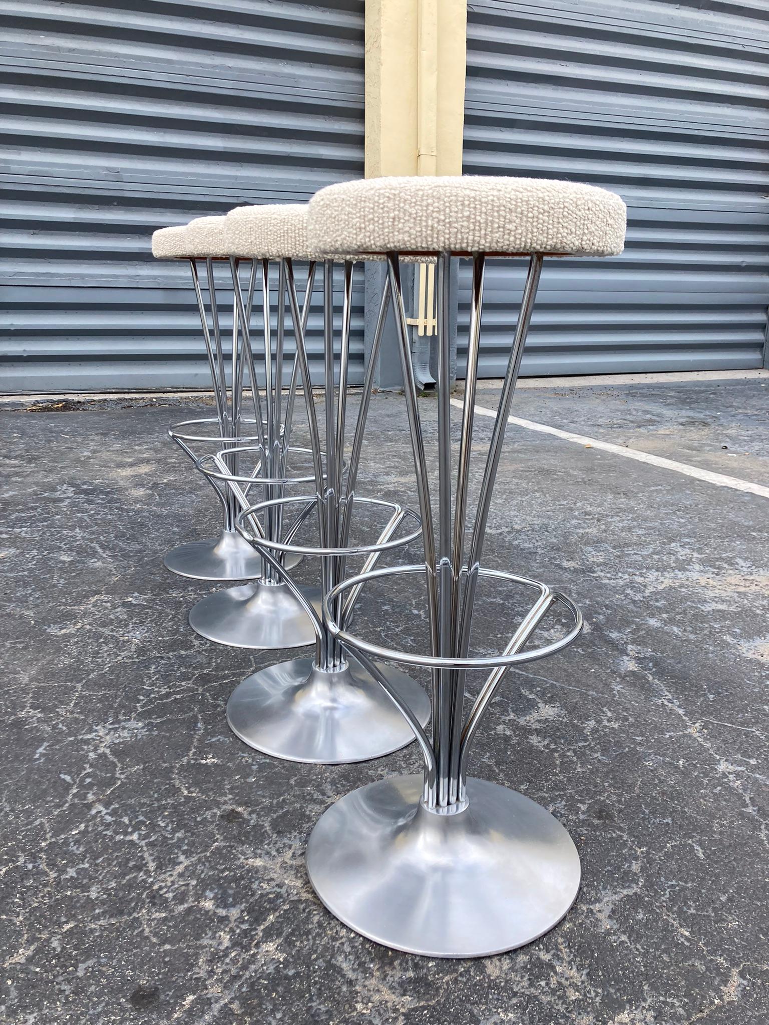 Late 20th Century Set of 4 Piet Hein Bar Stools for Fritz Hansen, Denmark