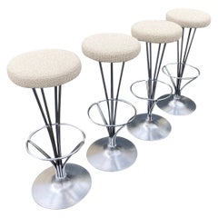 Set of 4 Piet Hein Bar Stools for Fritz Hansen, Denmark