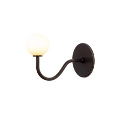 Set of 4 Pin Up Wall Sconces by Research.Lighting, Black, 3in Glass, MTO