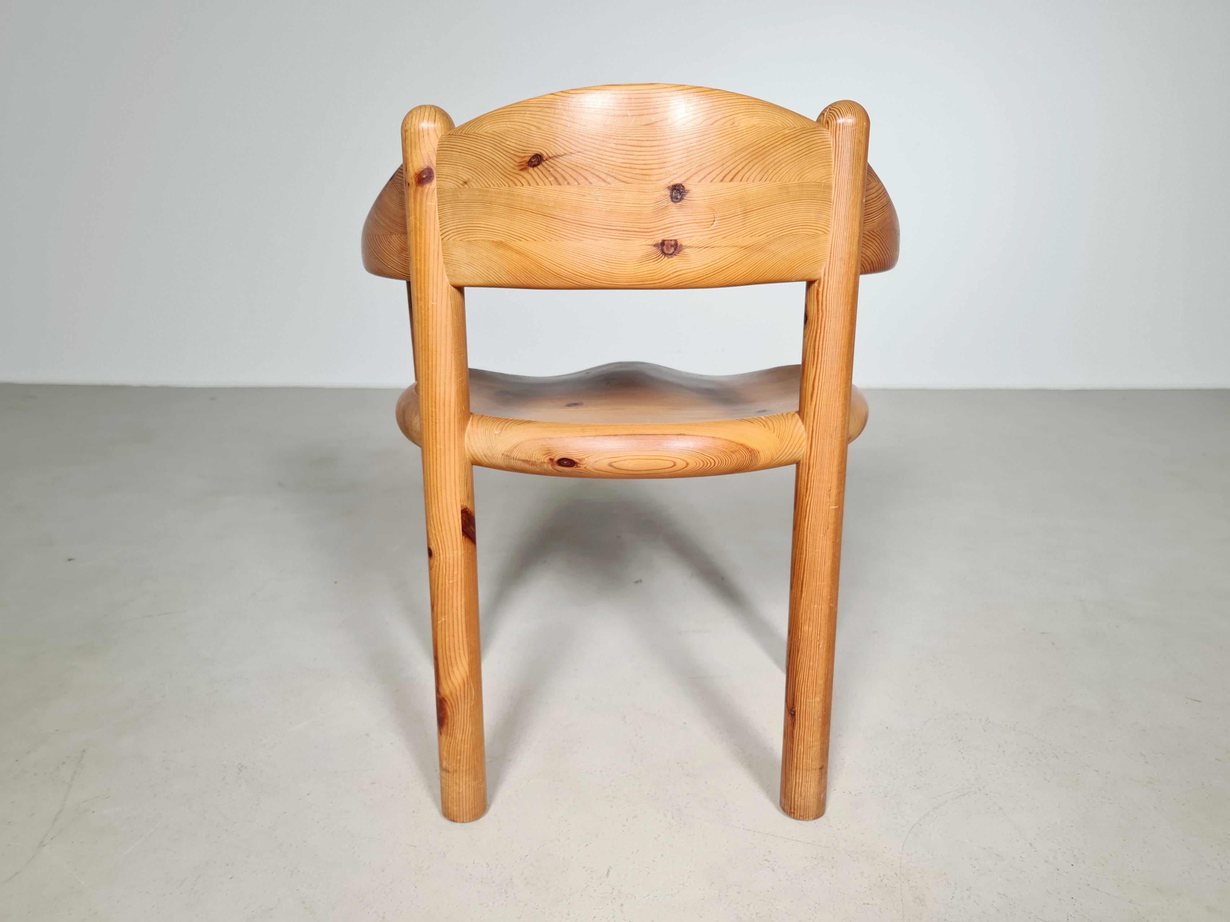 Set of 4 Pine Carver chairs by Rainer Daumiller 6