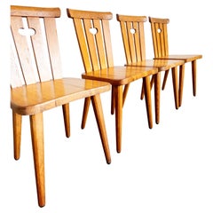 Set of 4 Pine Dining Chairs by Göran Malmvall for Karl Andersson & Söner, Sweden