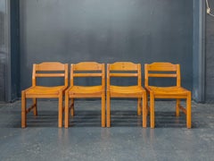 Set di 4 sedie da pranzo in pino
