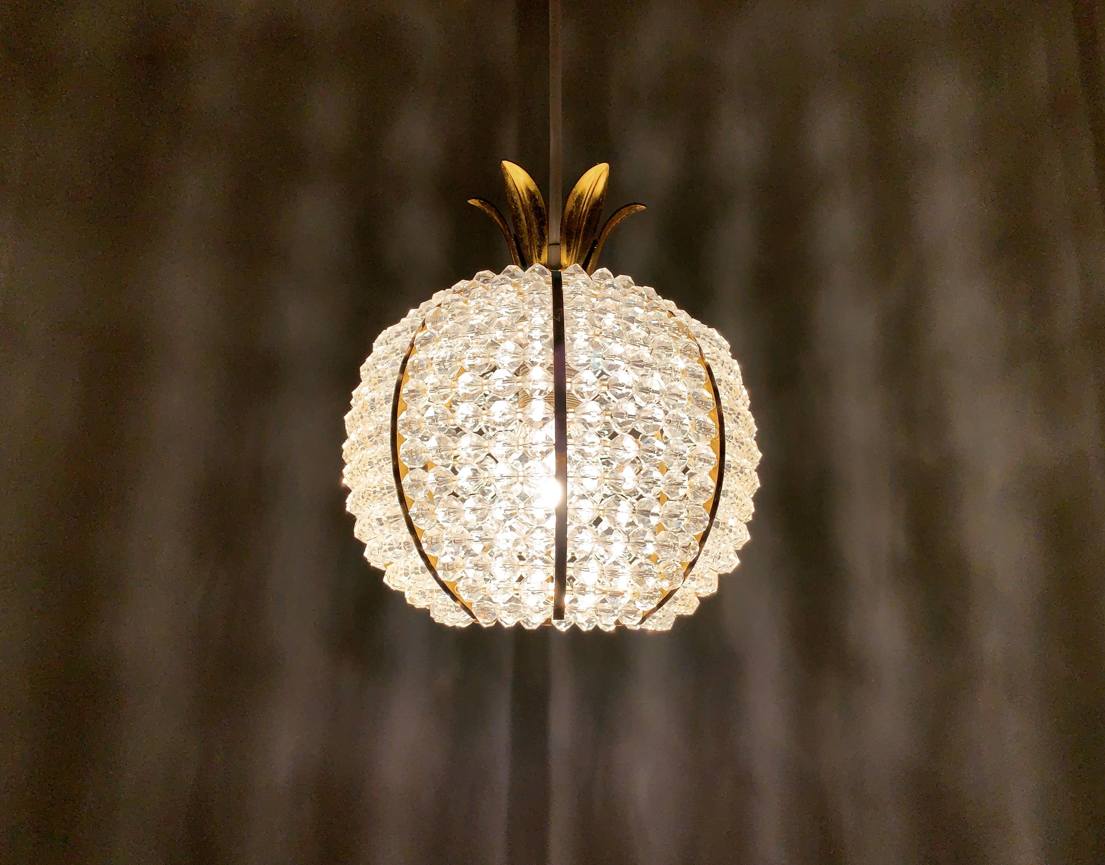 Set di 4 lampade a sospensione a forma di ananas in vendita 5