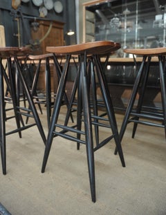 Set of 4 Pirkka Bar Stool by Ilmari Tapiovaara