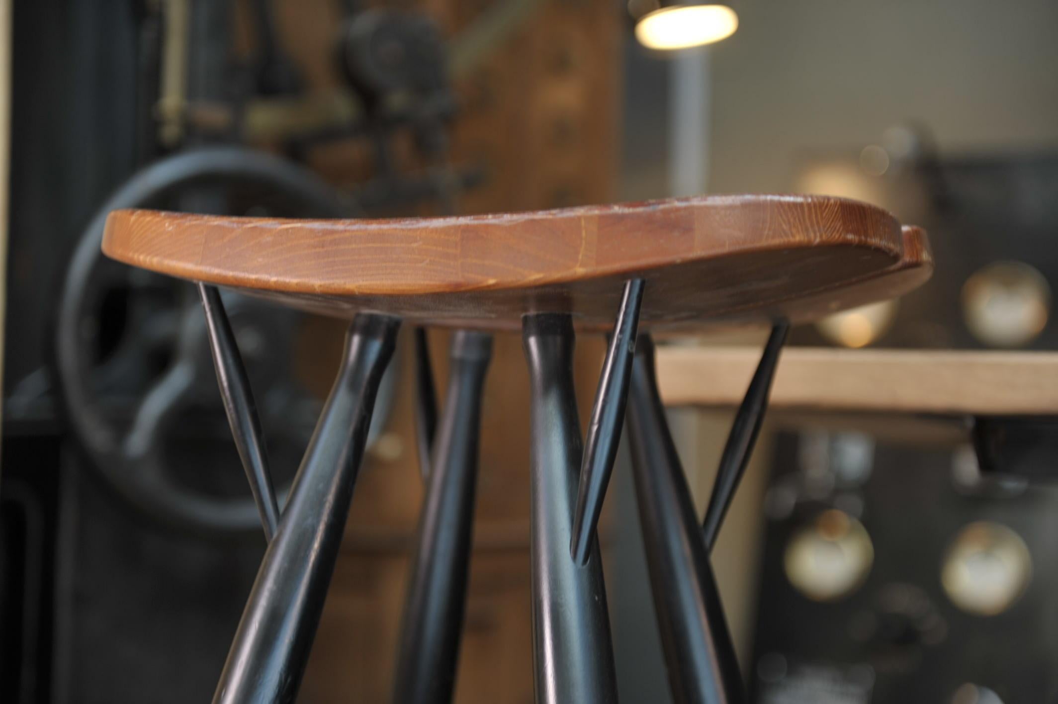 Finnish Set of 4 Pirkka Bar Stool by Ilmari Tapiovaara For Sale
