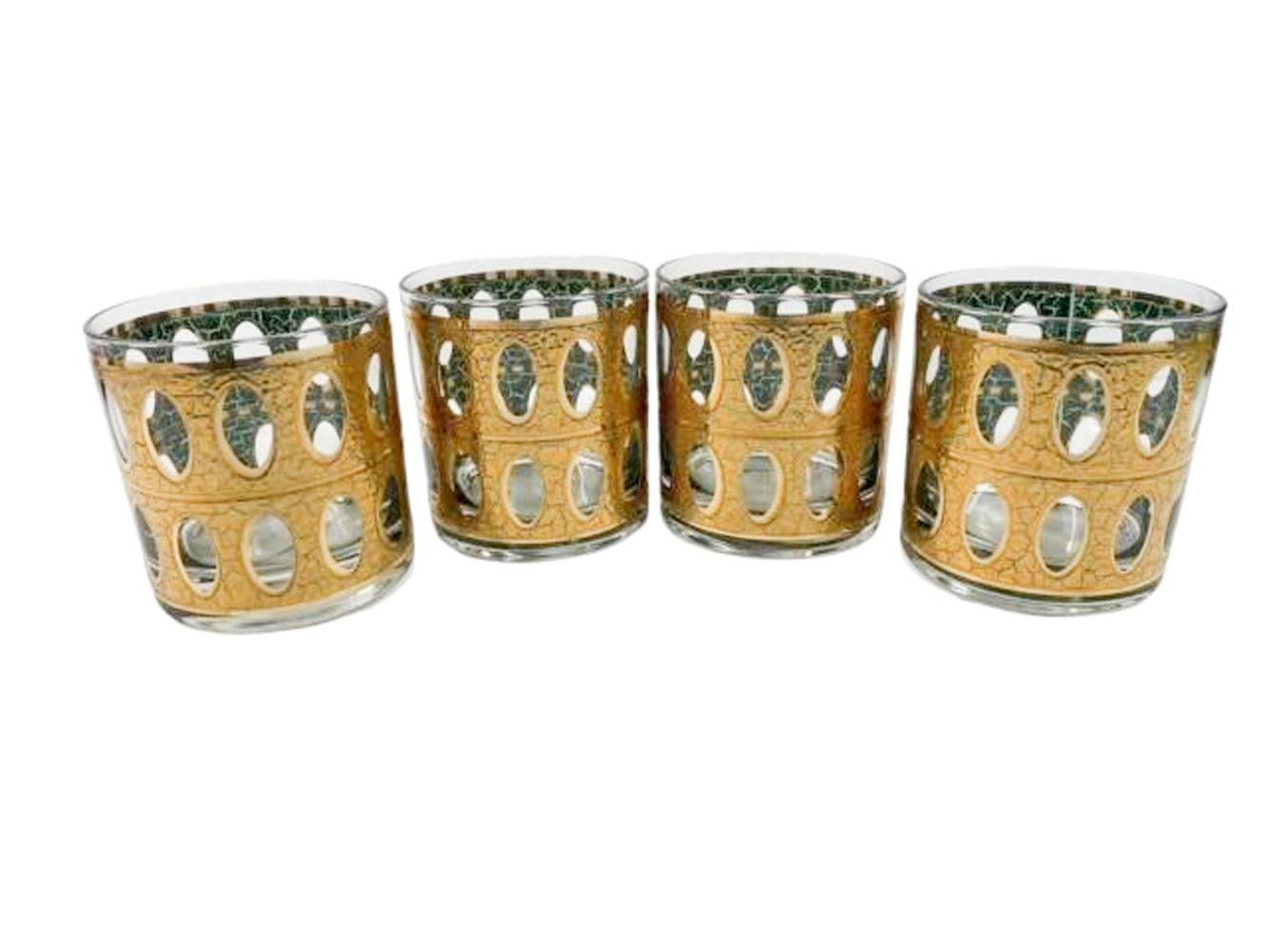Ensemble de quatre verres à pied Culver Ltd avec le motif 
