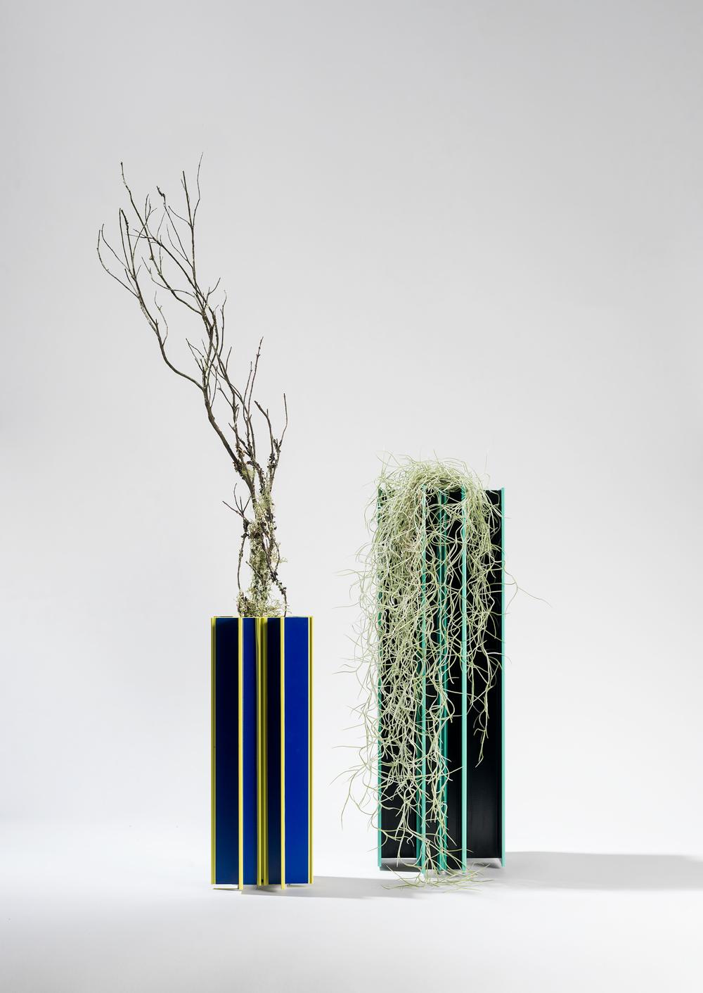 Aluminum Set of 4 Piscis Aluminium Vases by Jorge Penadés