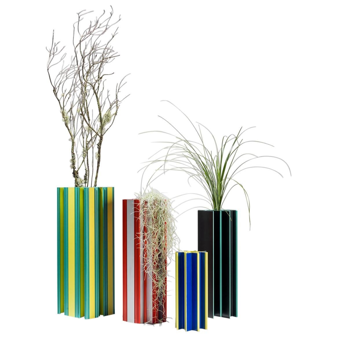 Set of 4 Piscis Aluminium Vases by Jorge Penadés