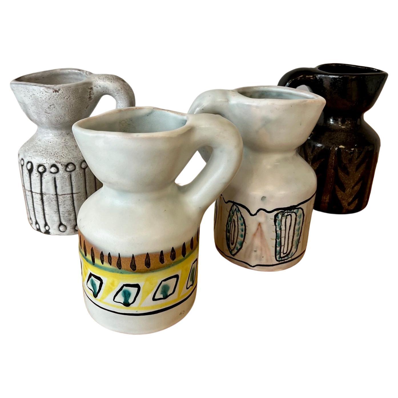 Set of 4 pitchers by Roger Capron, 1960's, France