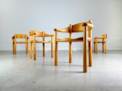 Set of 4 Pitchpin Mid Century Chairs Rainer Daumiller Pine
