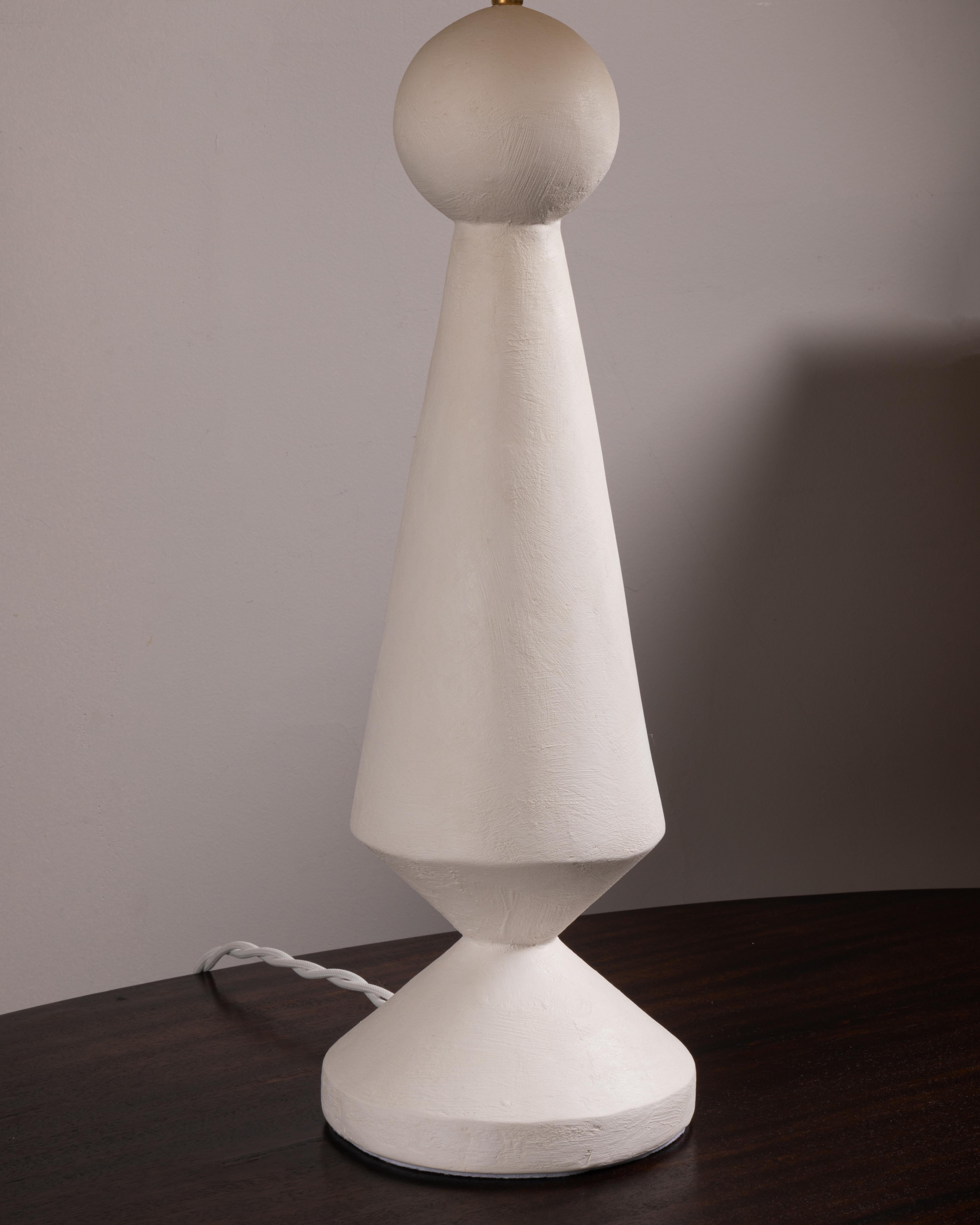 Mid-Century Modern Set of 4 Plaster Lamps in the Taste of Jean-Michel Frank For Sale