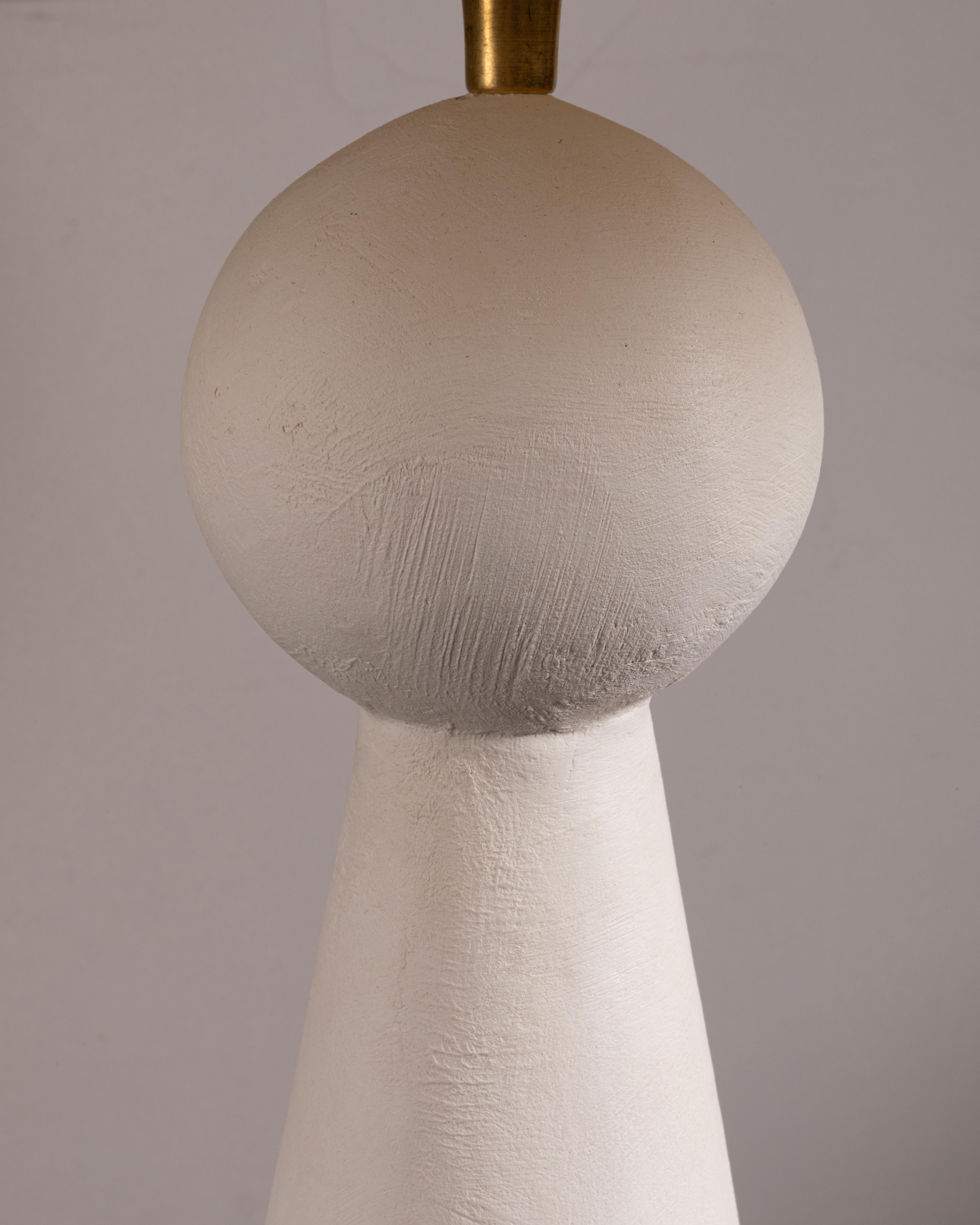 Tissu Ensemble de 4 lampes en plâtre dans le goût de Jean-Michel Frank en vente