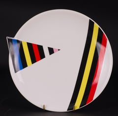 Set of 4 Plates K. Fujumori for Kato Kogei Japan Alpha3 Post-Modern Memphis 1980