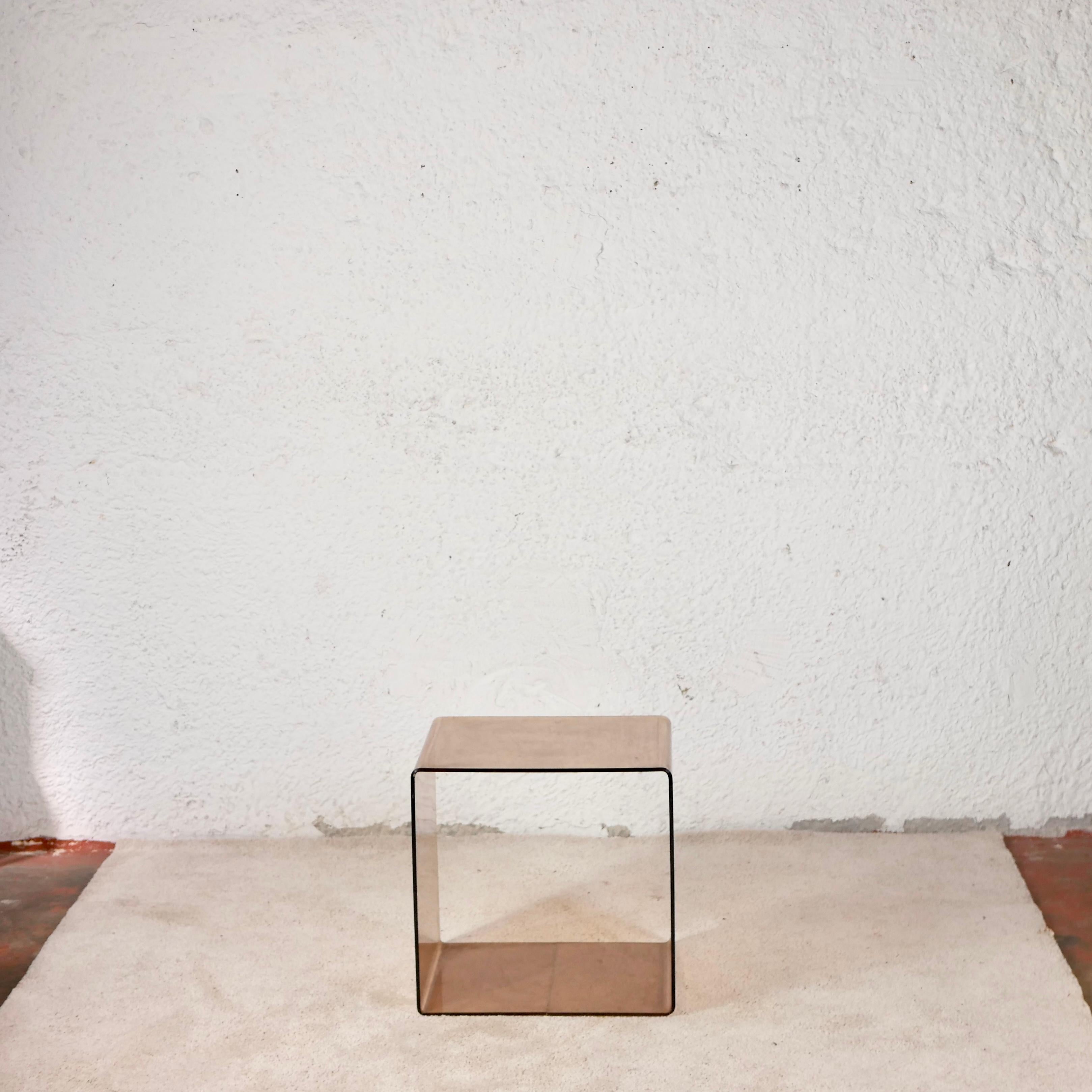 French Set of 4 plexiglass cubes by Michel Dumas for Roche Bobois, France, 1970s